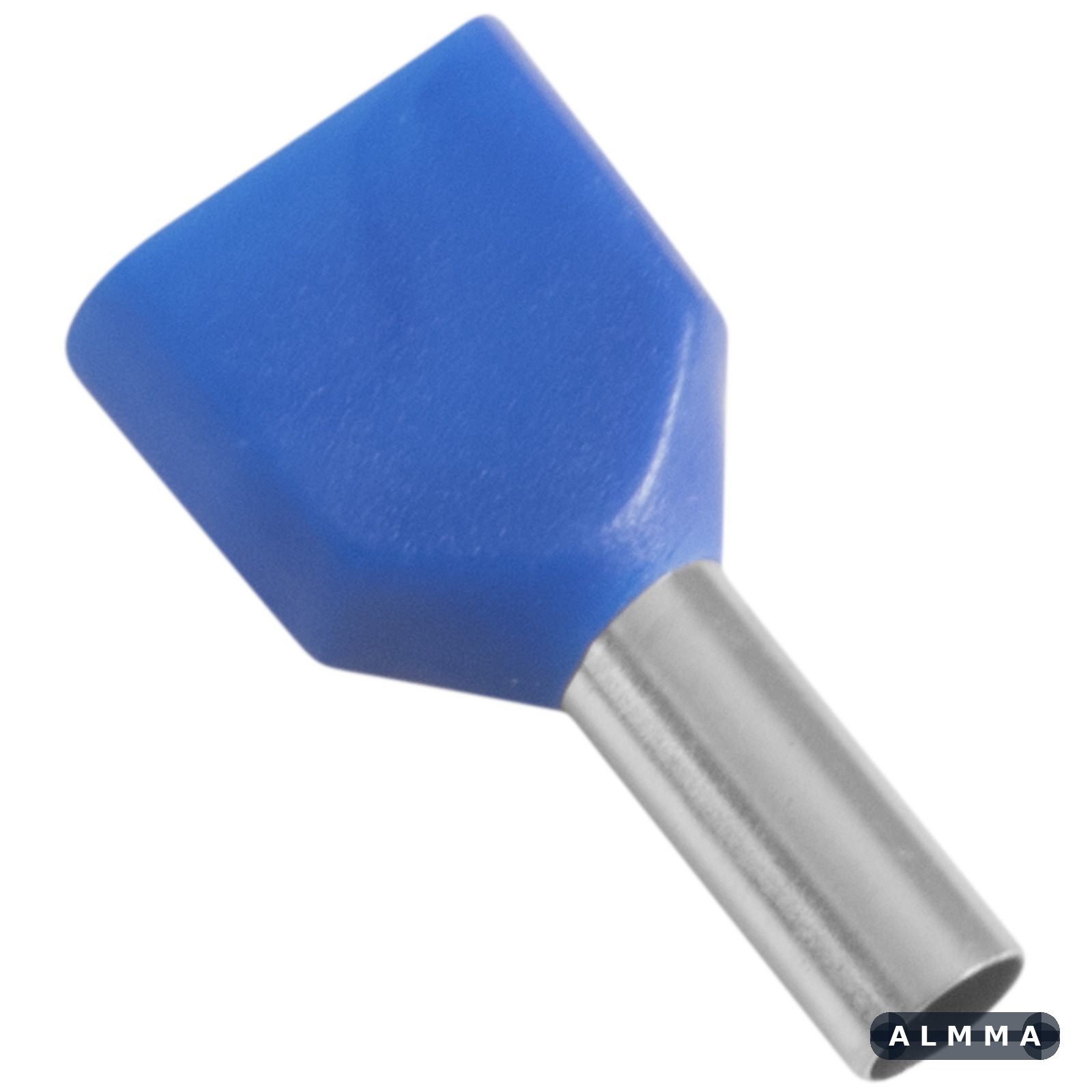 Terminais de Conexão Tubulares Duplos Tramontina em cobre estanhado e nylon 2,5 mm² x 8 Azul 50 Peças 50 UNIDADES EMB.MINIMA