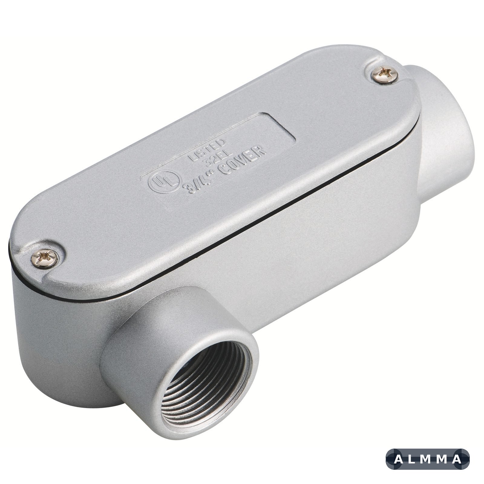 Condulete Fixo Ovalado 3/4" Tipo LR Tramontina com Tampa com Rosca e com Pintura Eletrostática a Pó 12 UN. EMB.MINIMA