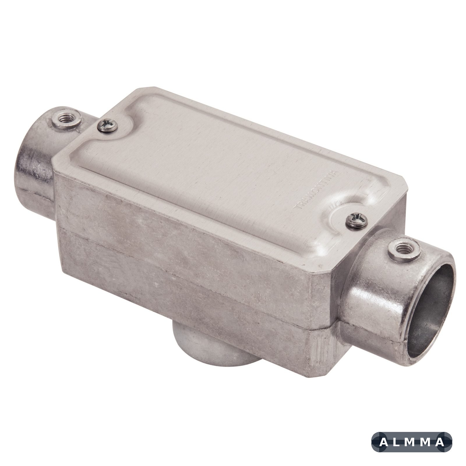 Condulete fixo 1/2" tipo "TB" - com tampa / sem rosca / sem pintura 12 UN. EMB.MINIMA