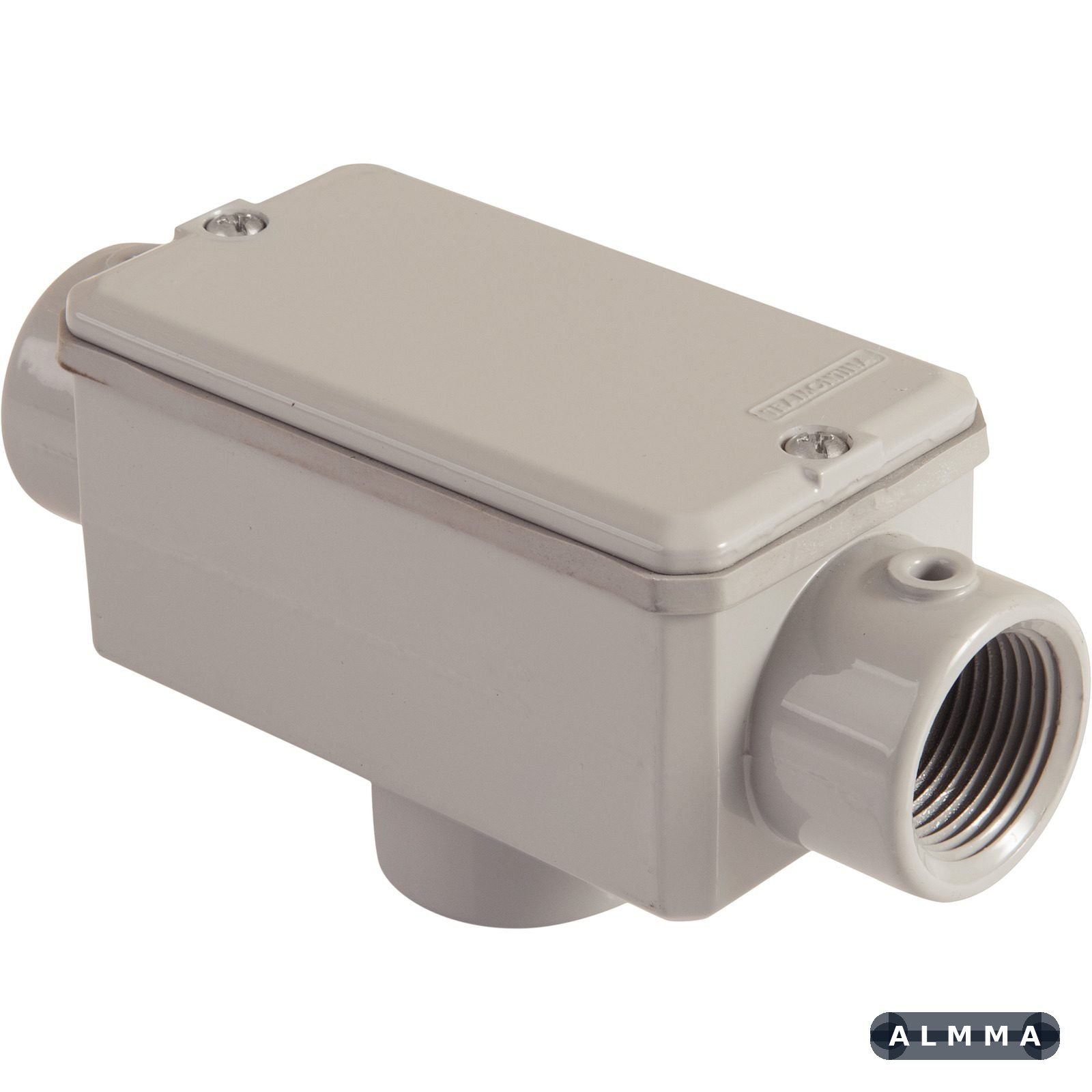 Condulete Tipo TB 1/2" Fixo Tramontina com Tampa com Rosca NPT e com Pintura Eletrostática a Pó 12 UN. EMB.MINIMA