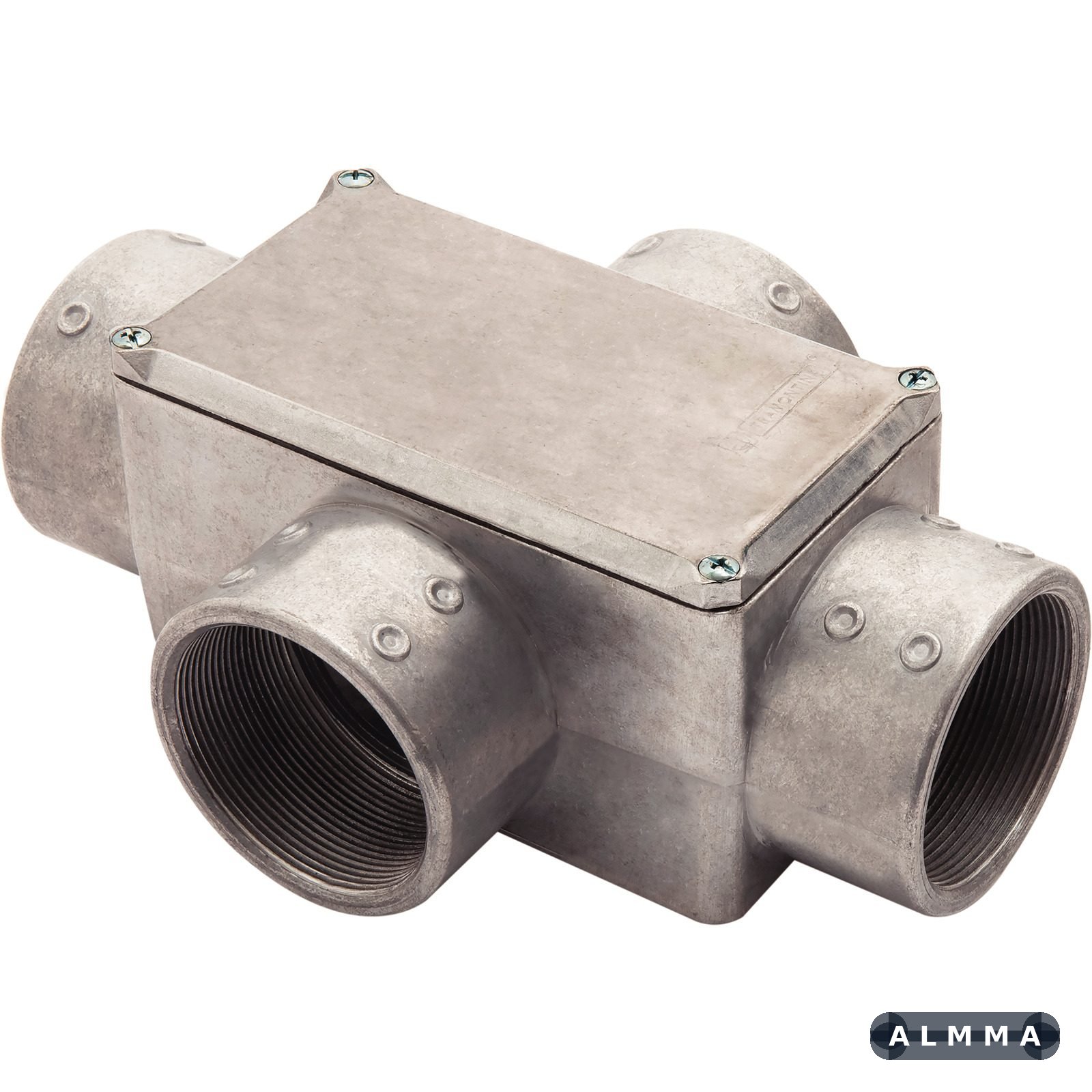 Condulete Tipo X 4" Fixo Tramontina com Tampa com Rosca BSP e sem Pintura 1 UNIDADES EMB.MINIMA