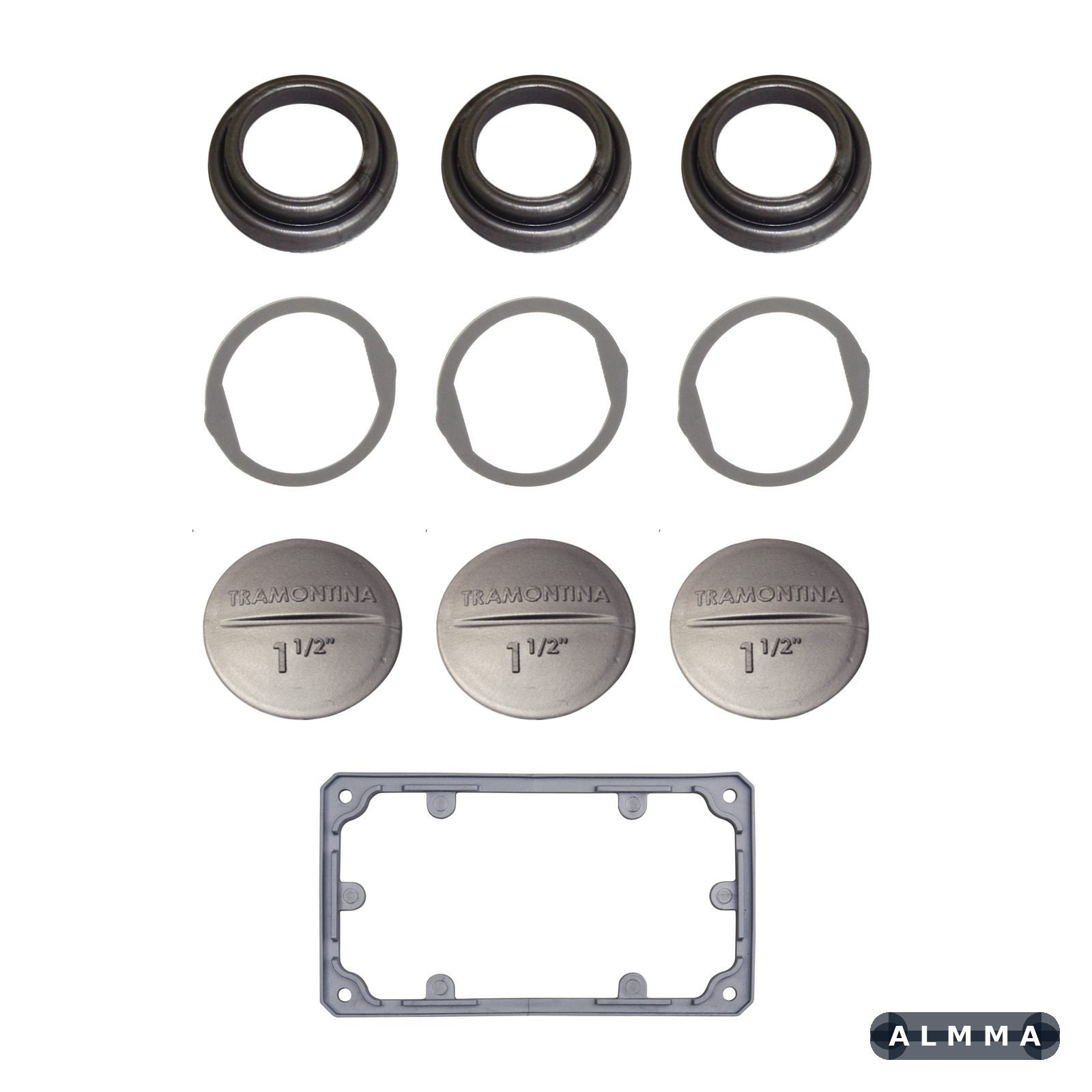 Kit de Vedação IP54 para Condulete Múltiplo 2" Tramontina 6 UNIDADES EMB.MINIMA