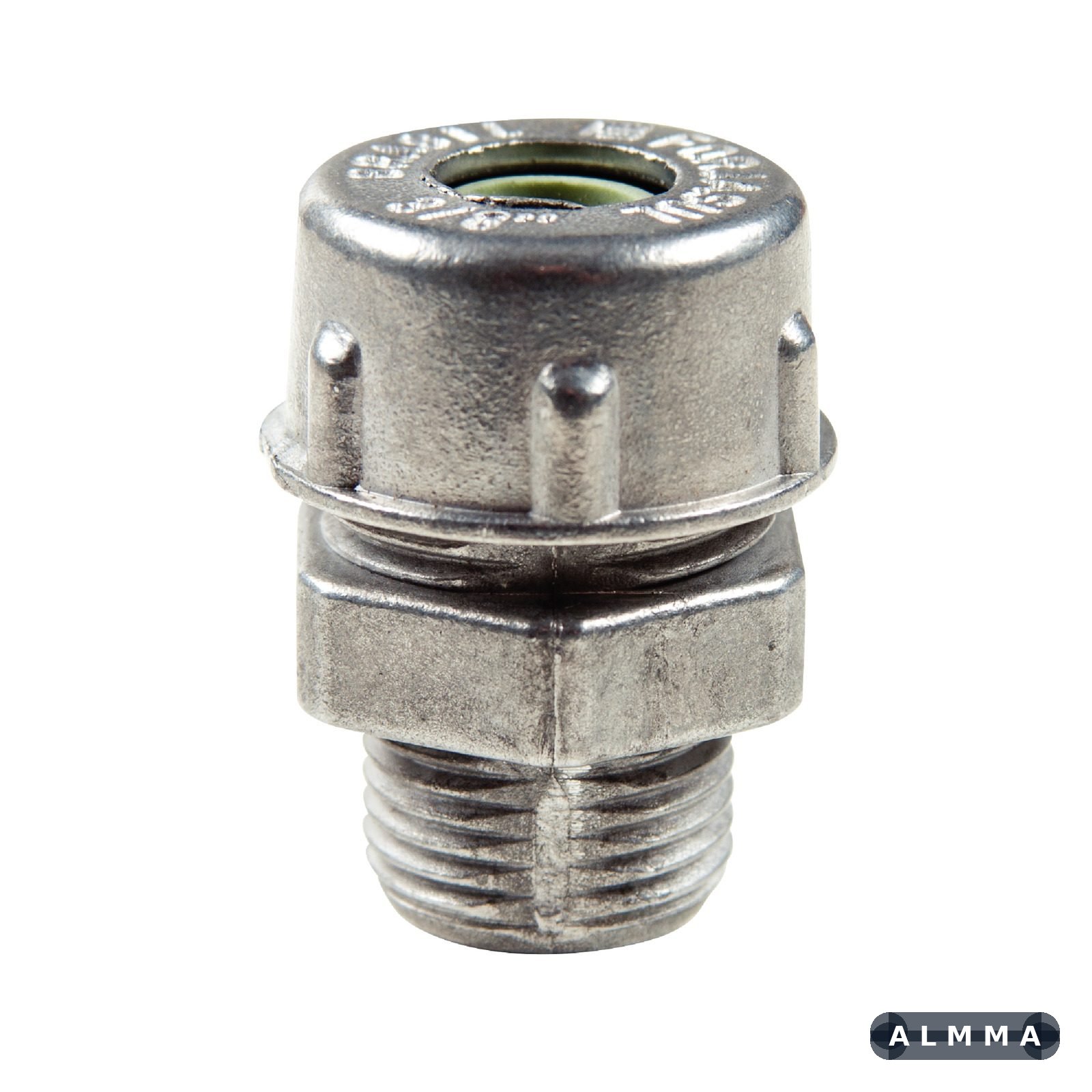 Conector prensa-cabo 1/2" em alumínio - bucha na cor cinza 50 UNIDADES EMB.MINIMA
