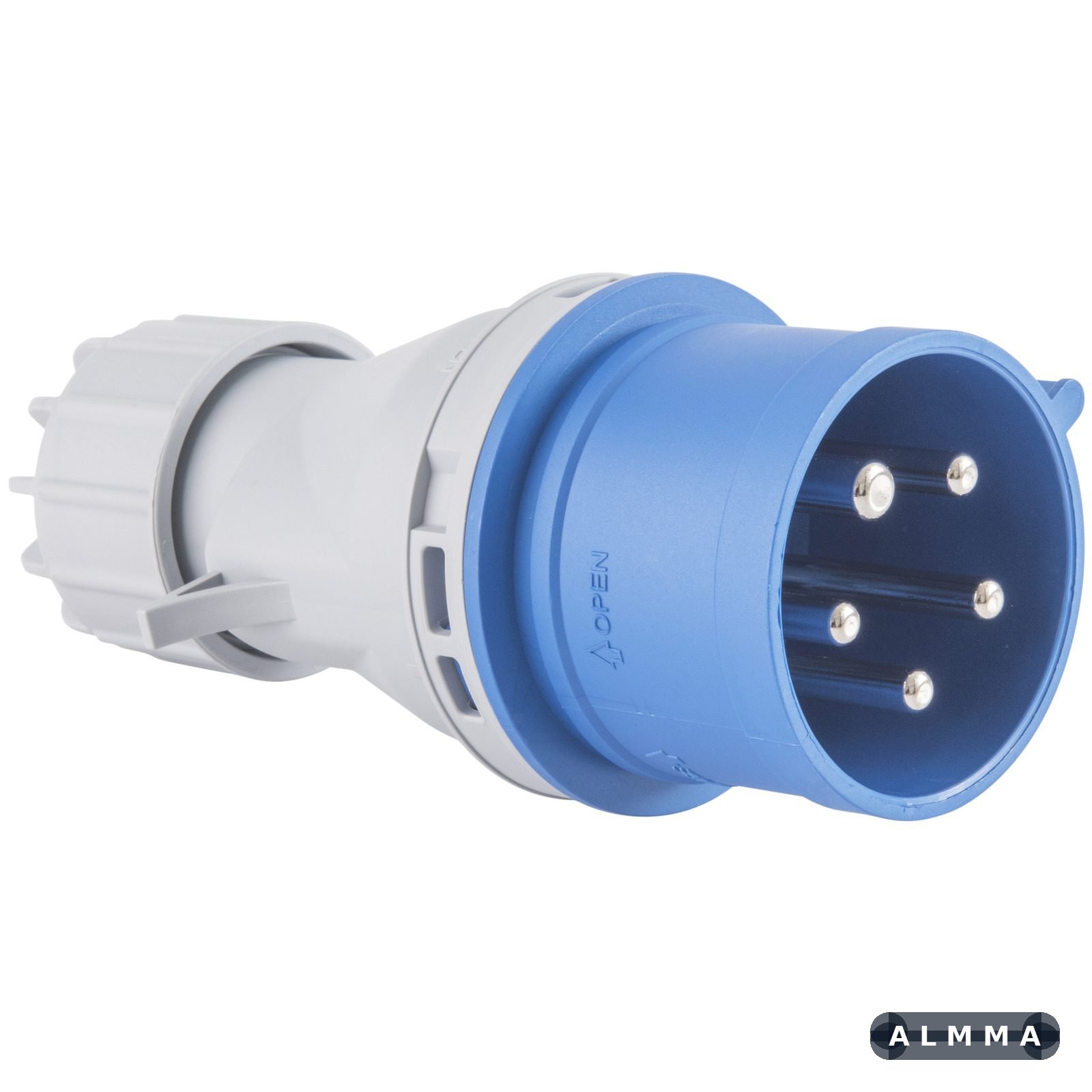 Plugue Móvel Industrial 3P+N+T Tramontina 32 A 220-250 V 9 H IP44 10 UNIDADES EMB.MINIMA