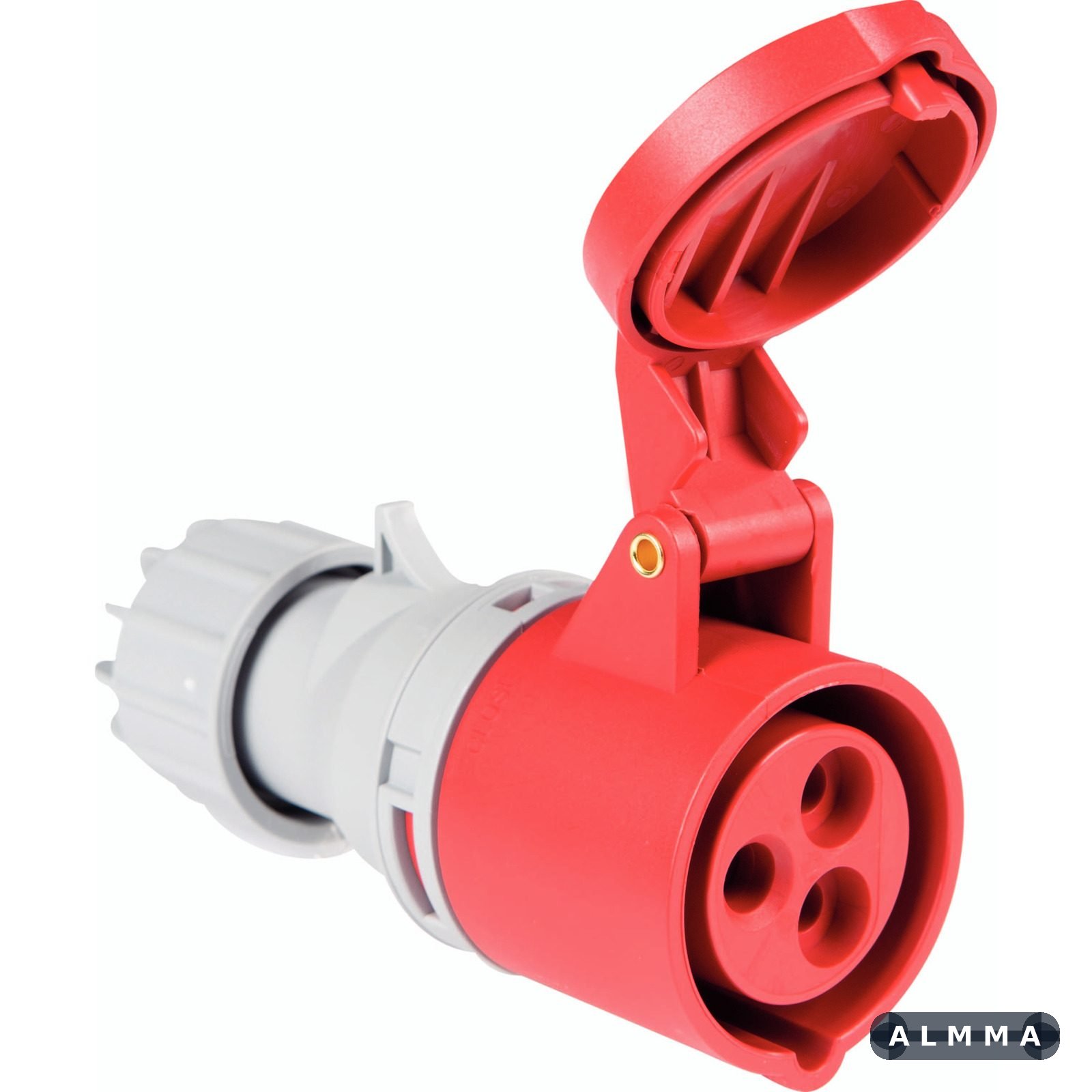 Tomada de Acoplamento Industrial 2P+T 16 A 380-415 Vca 9 H Tramontina 10 UNIDADES EMB.MINIMA