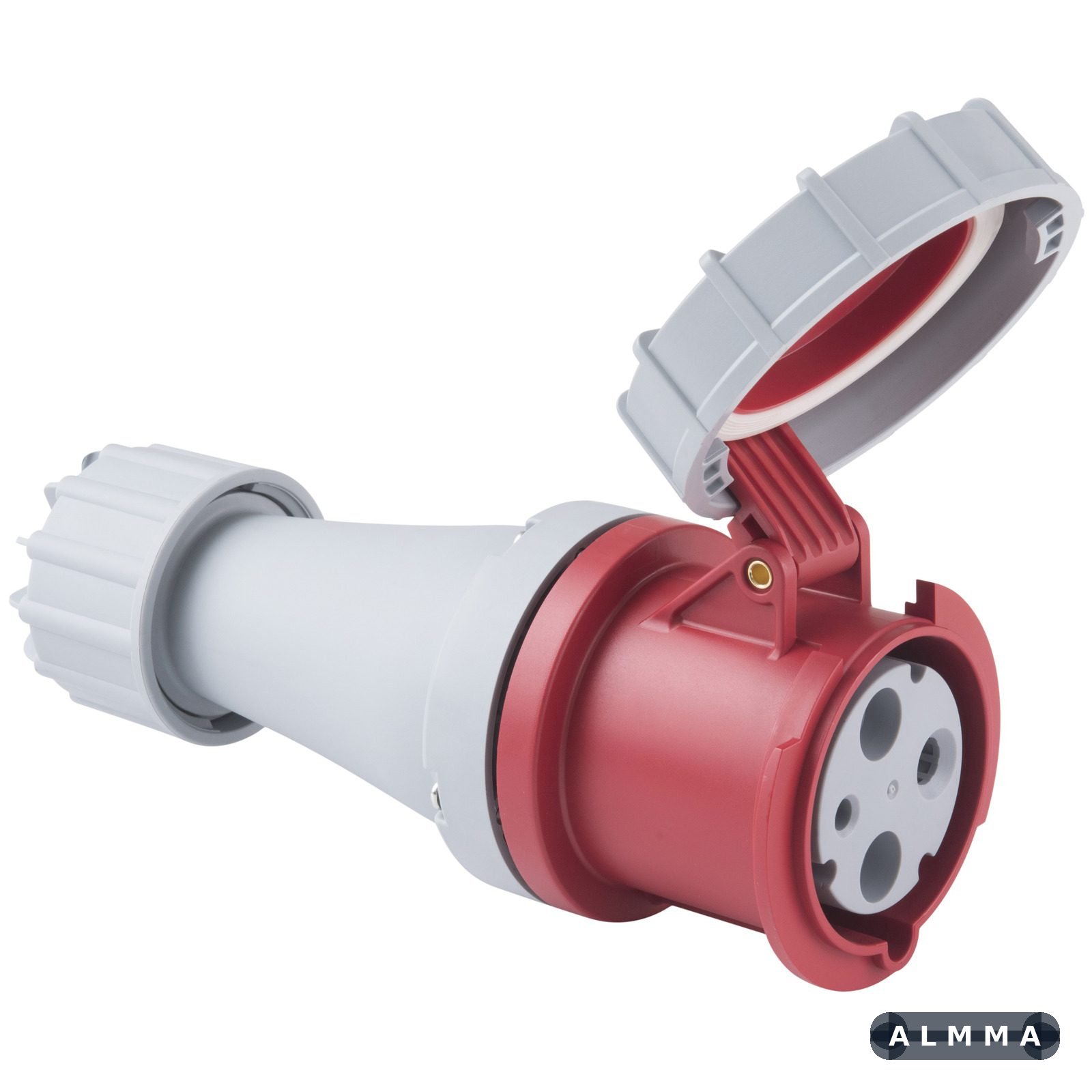 Tomada de Acoplamento Industrial 2P+T Tramontina 63 A 380-415 V 6 H IP67 10 UNIDADES EMB.MINIMA