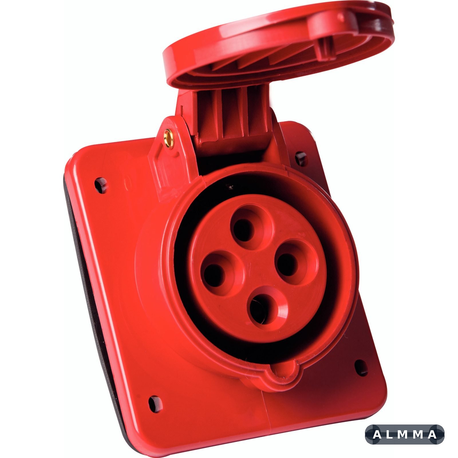 Tomada de Embutir Industrial 3P+T 32 A 380-415 Vca 6 H Tramontina 10 UNIDADES EMB.MINIMA