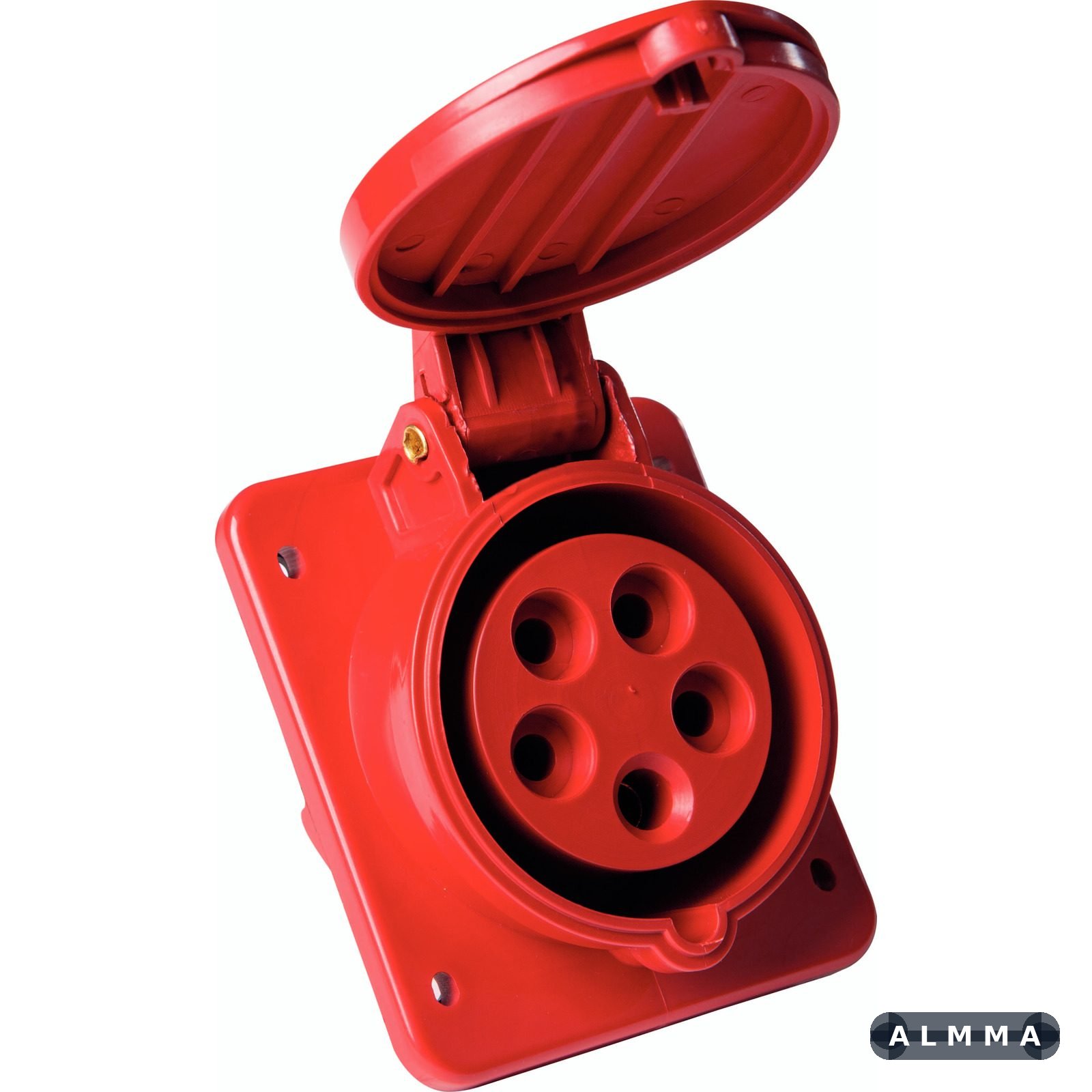 Tomada de Embutir Industrial 3P+N+T 32 A 380-415 Vca 6 H Tramontina 60 UNIDADES EMB.MINIMA