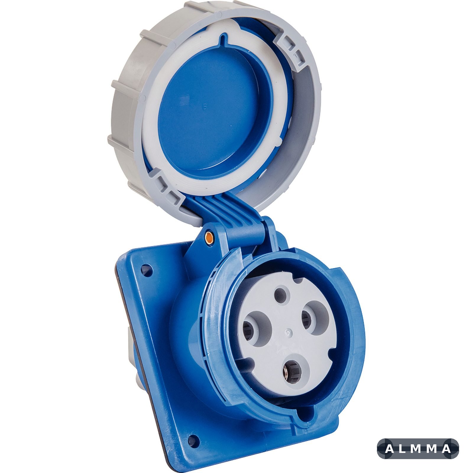 Tomada de Embutir Industrial 2P+T 63 A 220-250 Vca 6 H Tramontina 2 UNIDADES EMB.MINIMA