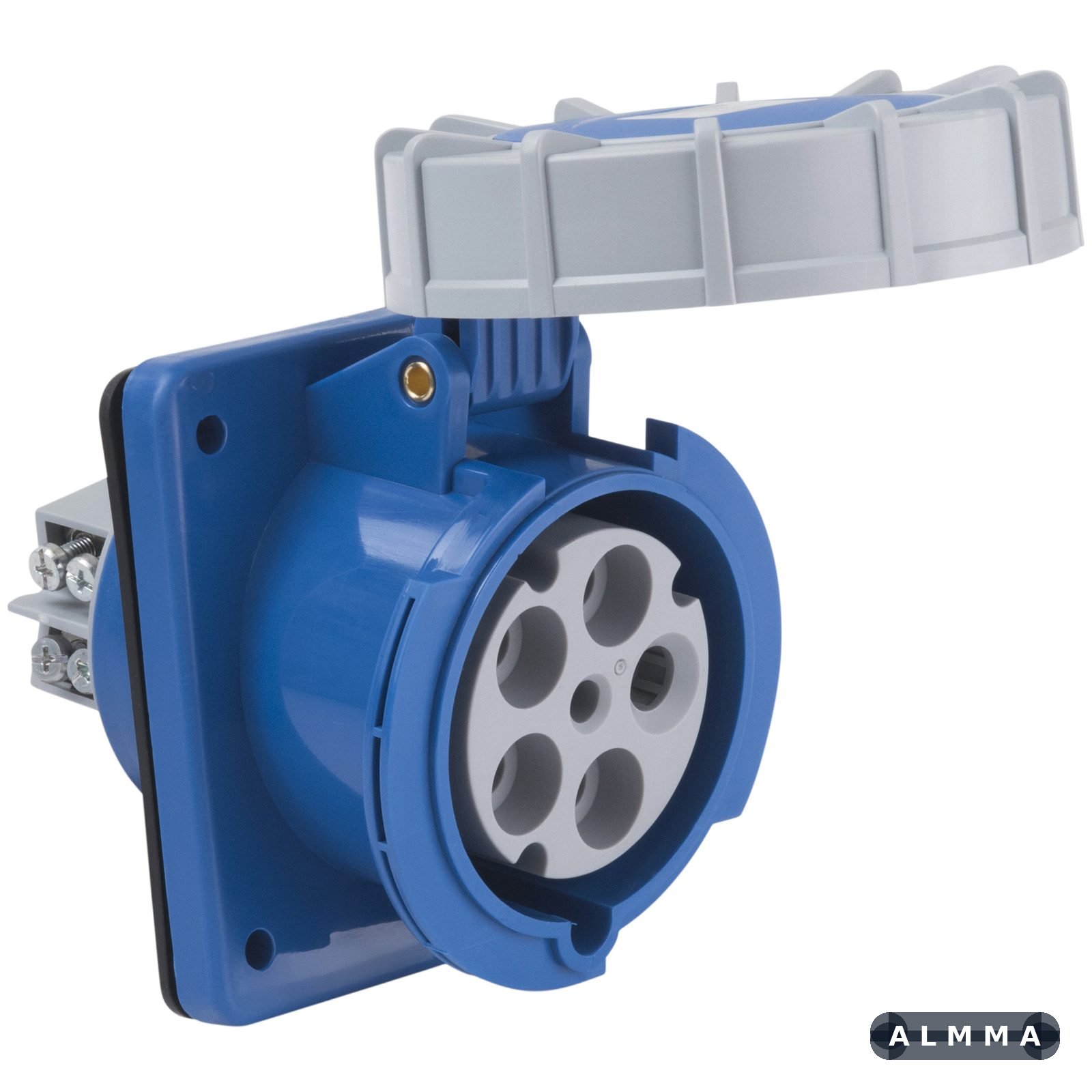 Tomada de Embutir Tramontina 3P+N+T 63 A 220-250 V 09h IP67 20 UNIDADES EMB.MINIMA