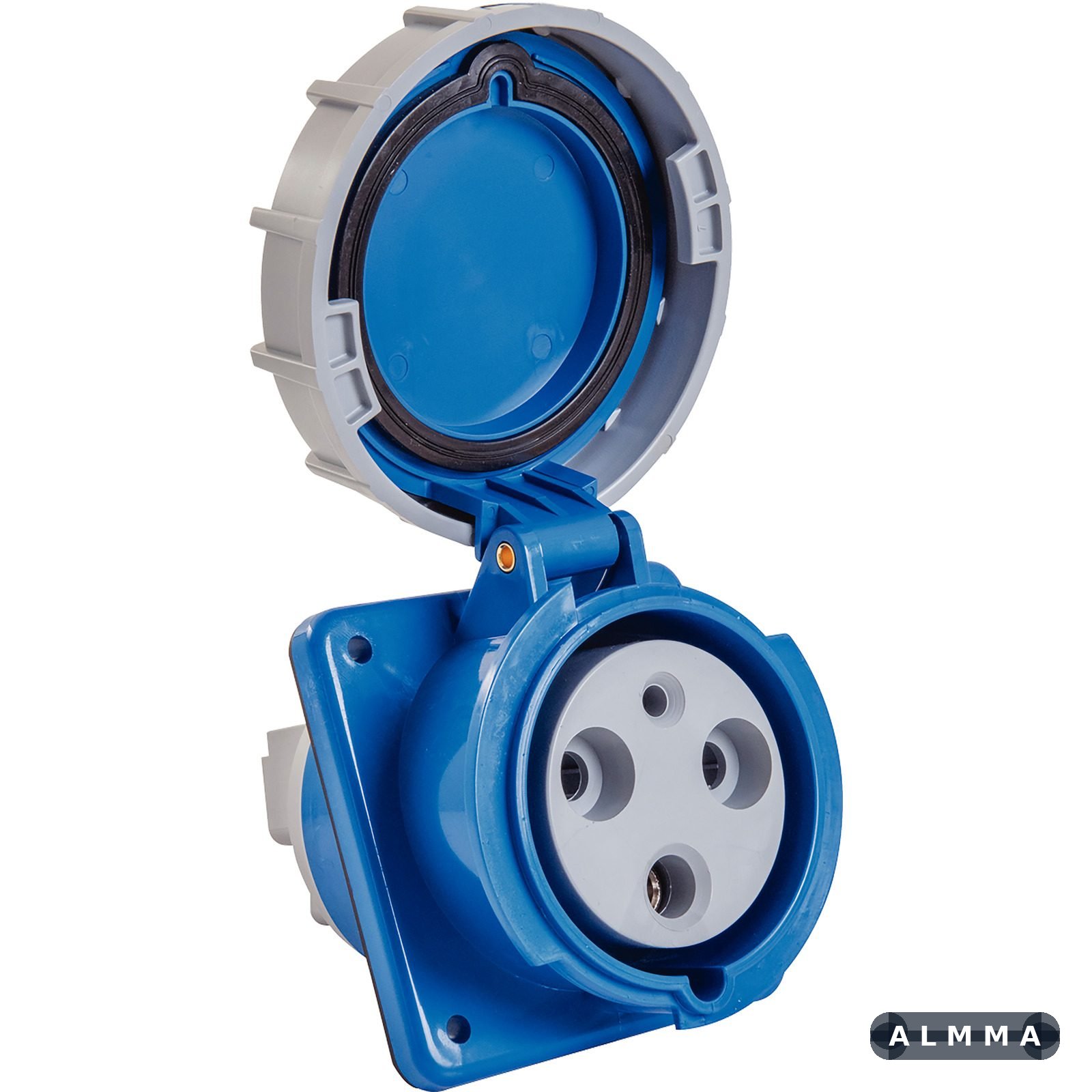 Tomada de Embutir Industrial 2P+T 125 A 220-250 Vca 6 H Tramontina 2 UNIDADES EMB.MINIMA