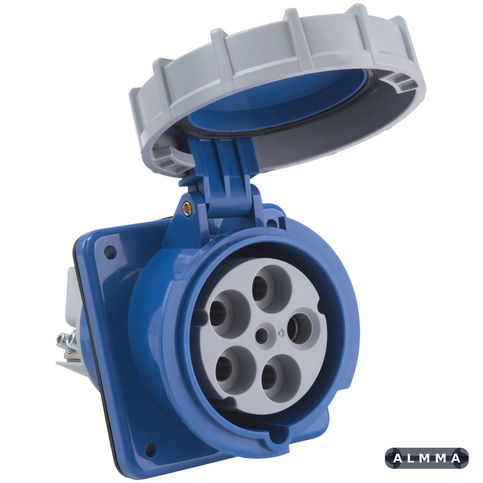 Tomada de Embutir Tramontina 3P+N+T 125 A 220-250 V 09h IP67 2 UNIDADES EMB.MINIMA