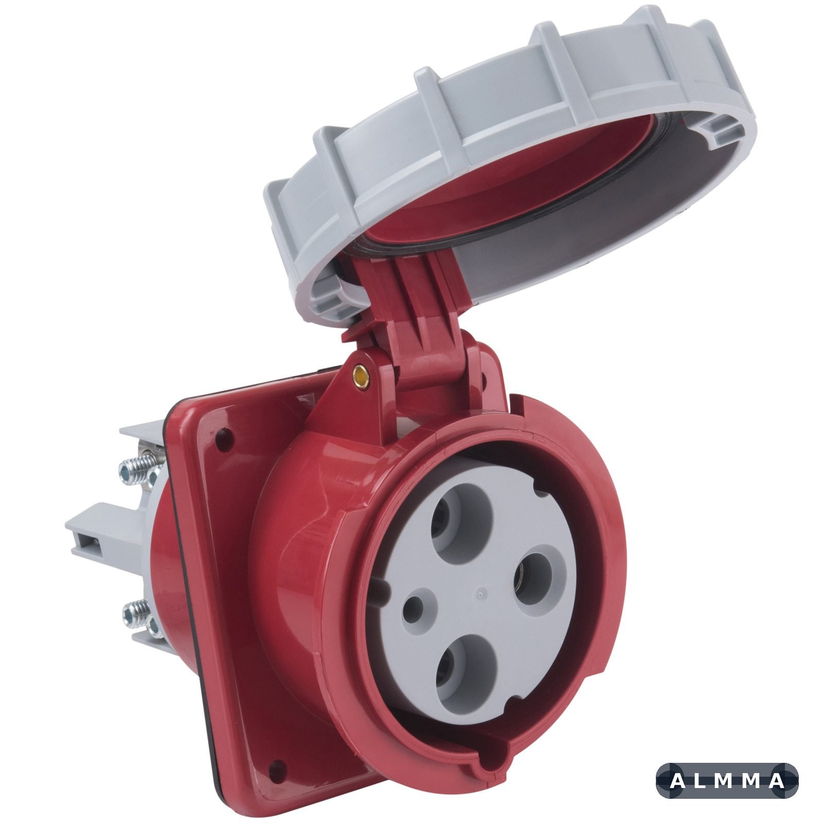 Tomada de Embutir Tramontina 2P+T 125 A 380-415 V 06h IP67 2 UNIDADES EMB.MINIMA