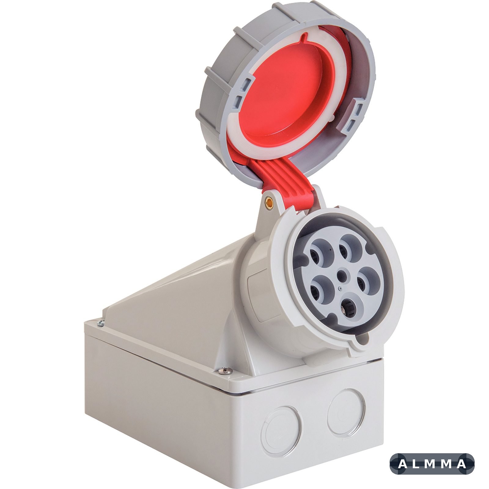 Tomada de Sobrepor Industrial 3P+N+T 63 A 380-415 Vca 6 H Tramontina 1 UNIDADES EMB.MINIMA