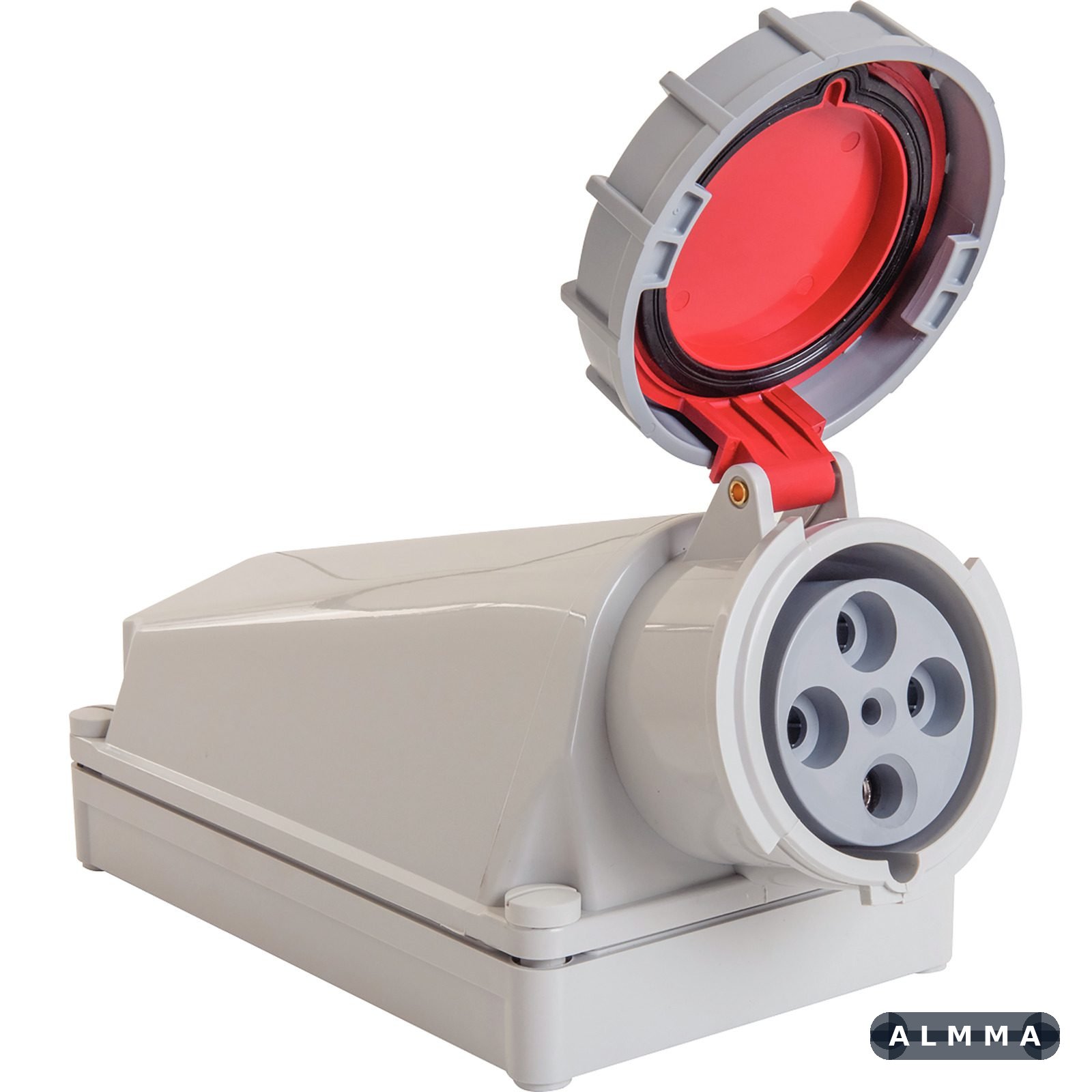 Tomada de Sobrepor Industrial 3P+T 125 A 380-415 Vca 6 H Tramontina 1 UNIDADES EMB.MINIMA