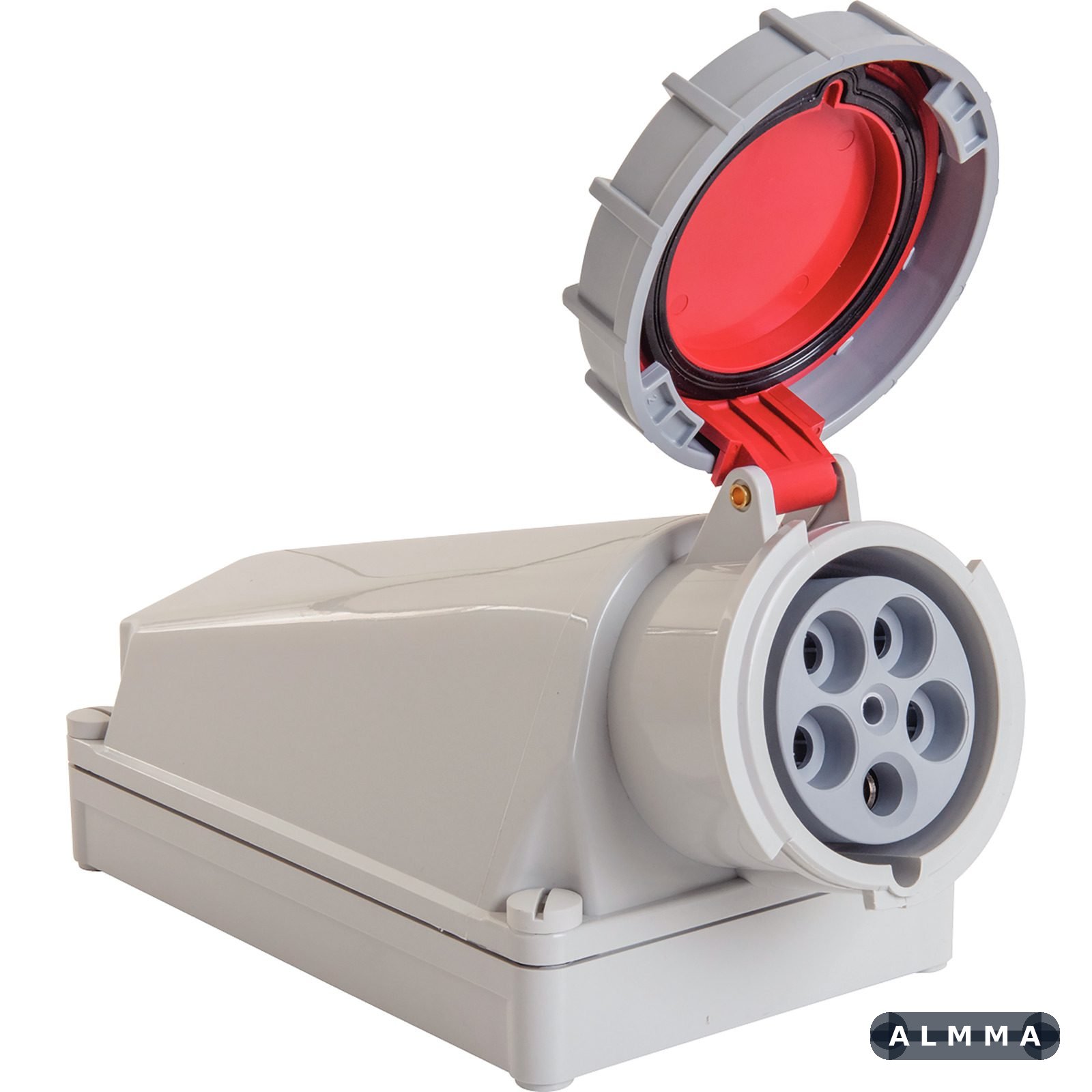 Tomada de Sobrepor Industrial 3P+N+T 125vA 380-415 Vca 6 H Tramontina 1 UNIDADES EMB.MINIMA
