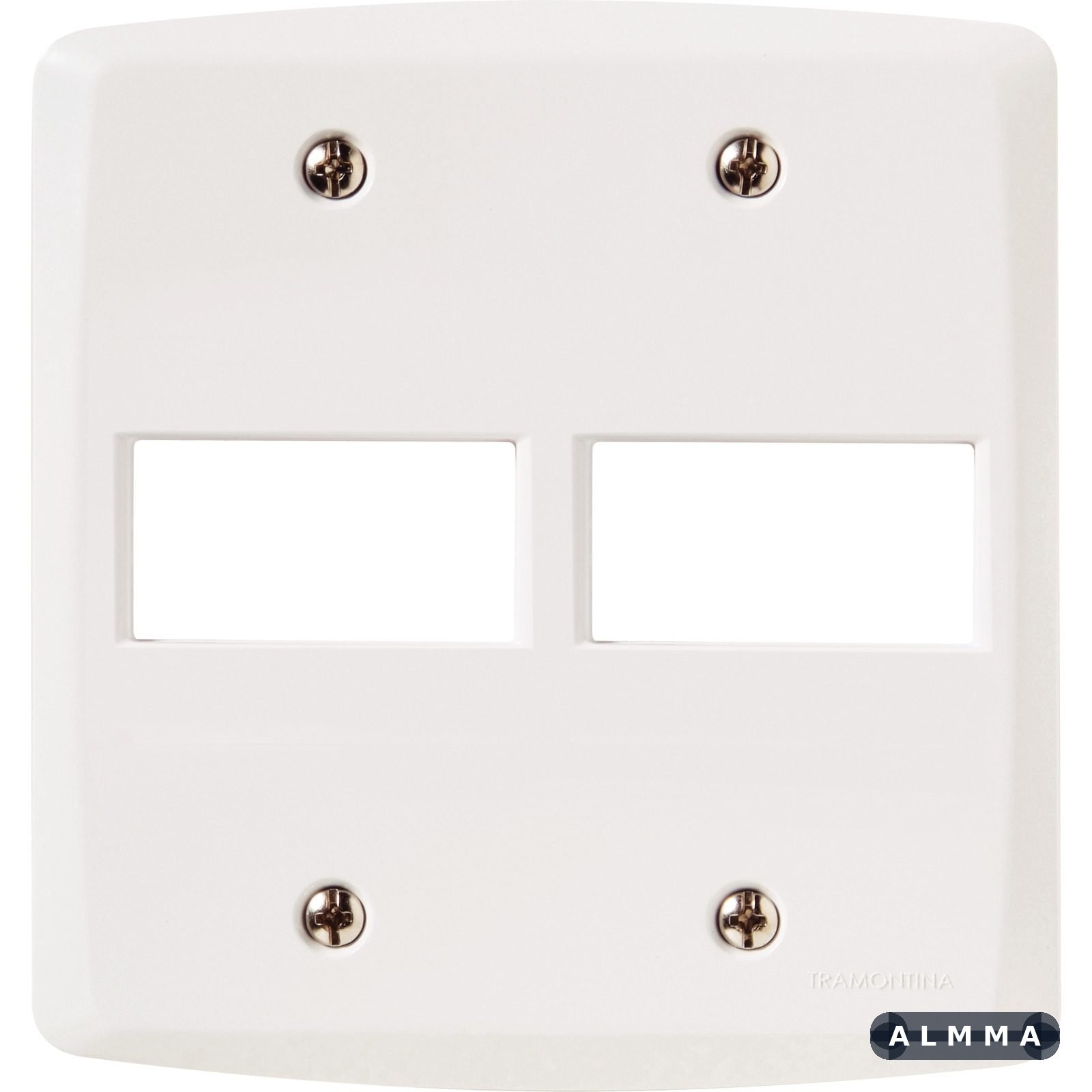 Placa 2 Postos Horizontal 4x4 Tramontina Lux² Branca 20 UNIDADES EMB.MINIMA