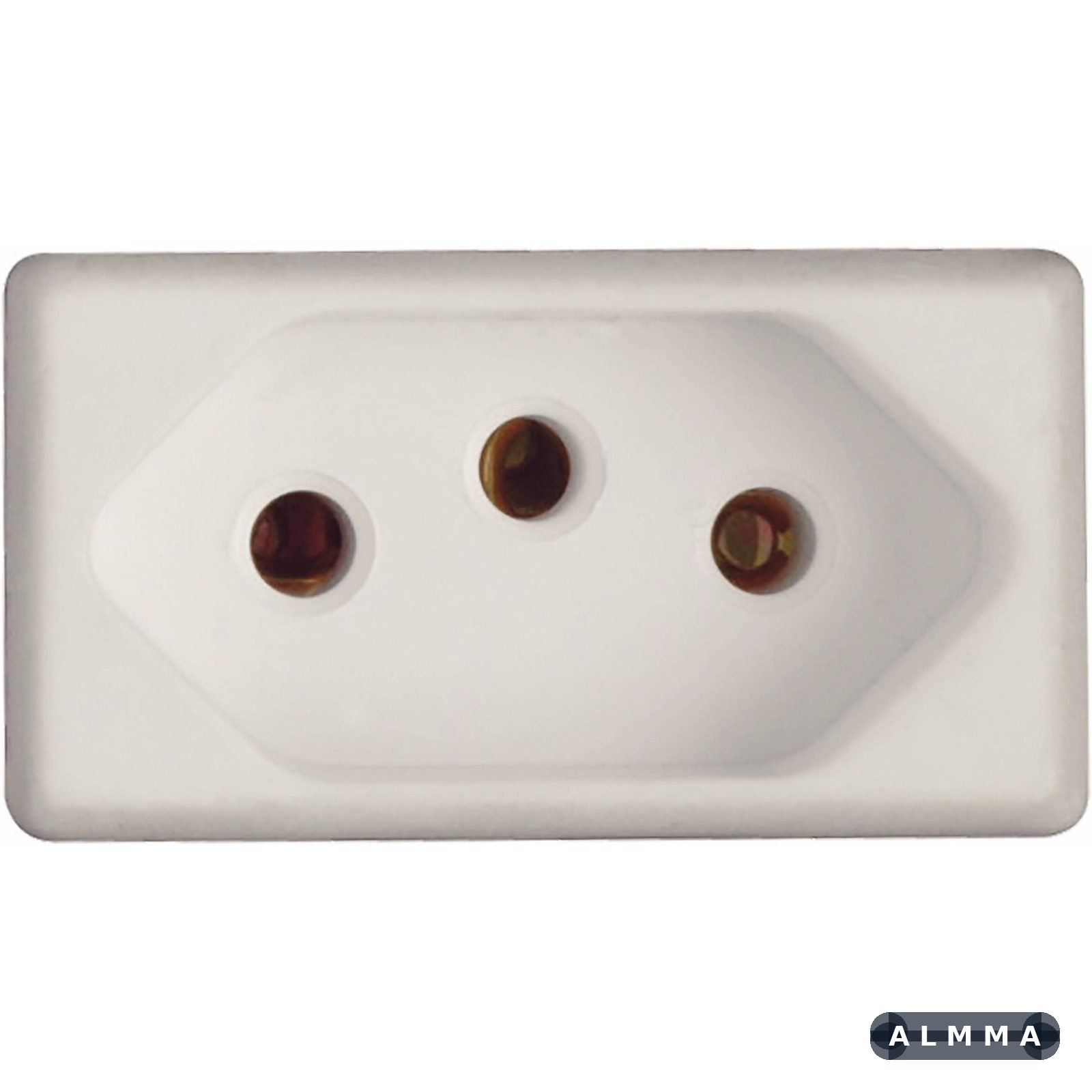 Módulo para Tomada 2P+T Tramontina IzyFlat 10 A 250 V Branco 10 UN. EMB.MINIMA