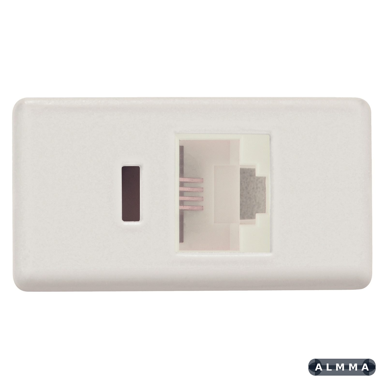 Módulo para Tomada de Telefone Tramontina IzyFlat RJ 11 Branco 10 UN. EMB.MINIMA