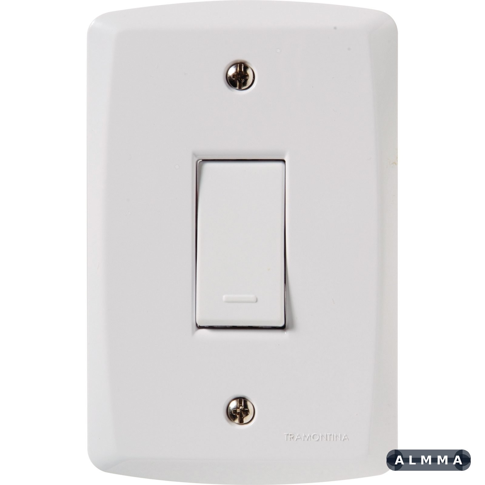 Conjunto 4x2 com 1 Interruptor Simples 10 A 250 V Tramontina Lux2 Branco 120 UNIDADES EMB.MINIMA
