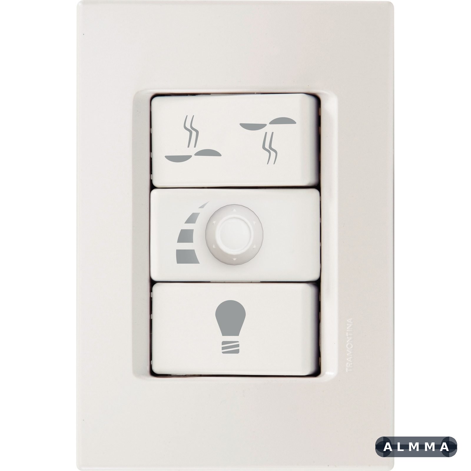 Conjunto 4x2 com Variador de Ventilador 220 V Tramontina IzyFlat Branco 1 UNIDADES EMB.MINIMA