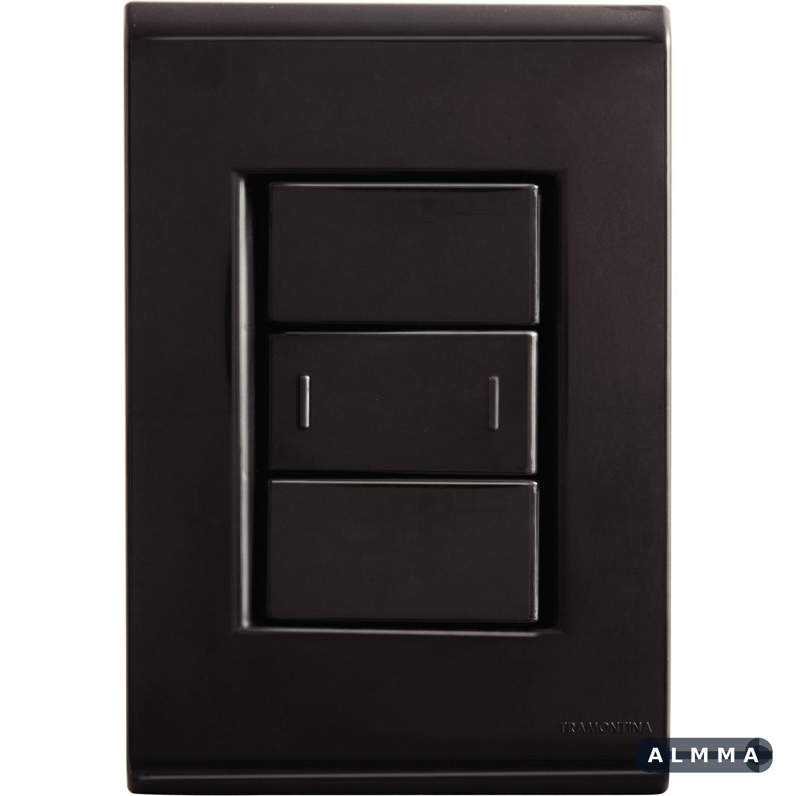 Conjunto 4x2 com 1 Interruptor Paralelo 10 A 250 V Tramontina Liz Grafite 10 UNIDADES EMB.MINIMA