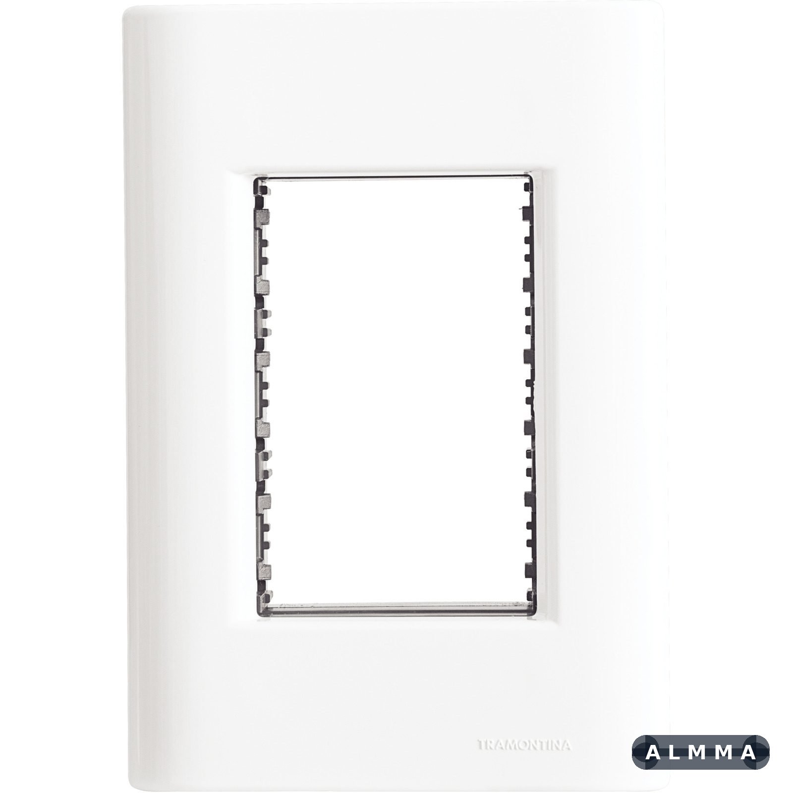 Placa 3 Postos 4x2 Tramontina Giz Branca com Suporte 20 UNIDADES EMB.MINIMA