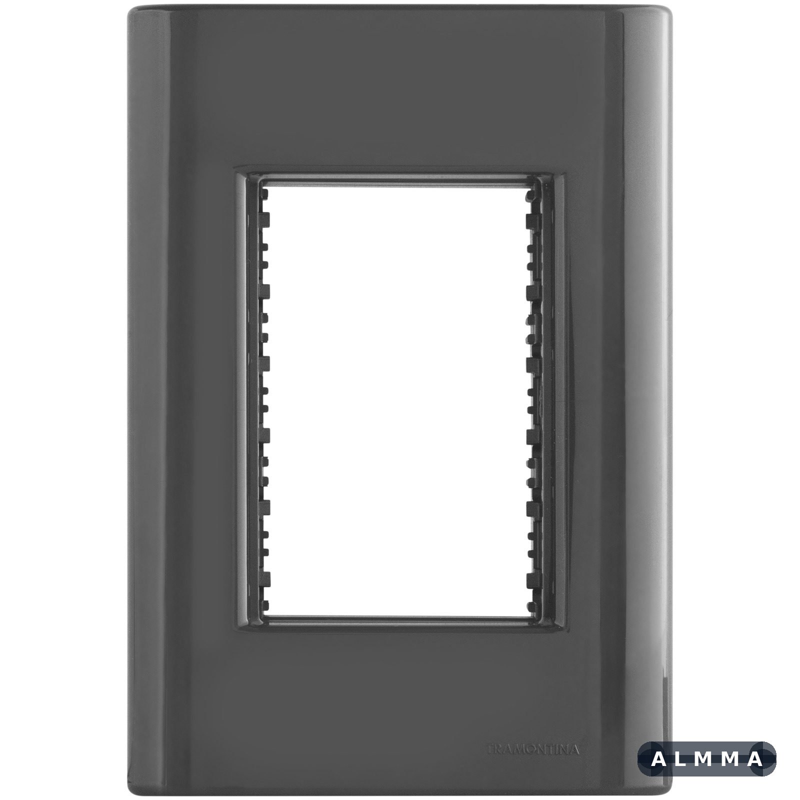Placa 3 Postos 4x2 Tramontina Giz Grafite com Suporte 20 UNIDADES EMB.MINIMA