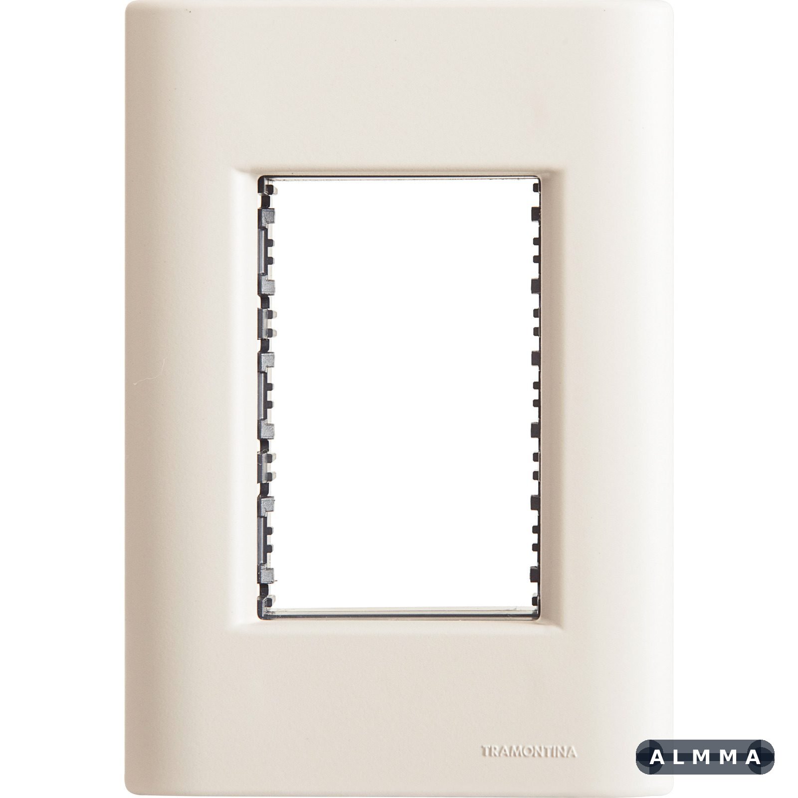 Placa 3 Postos 4x2 Tramontina Giz Branca Soft Touch com Suporte 20 UNIDADES EMB.MINIMA