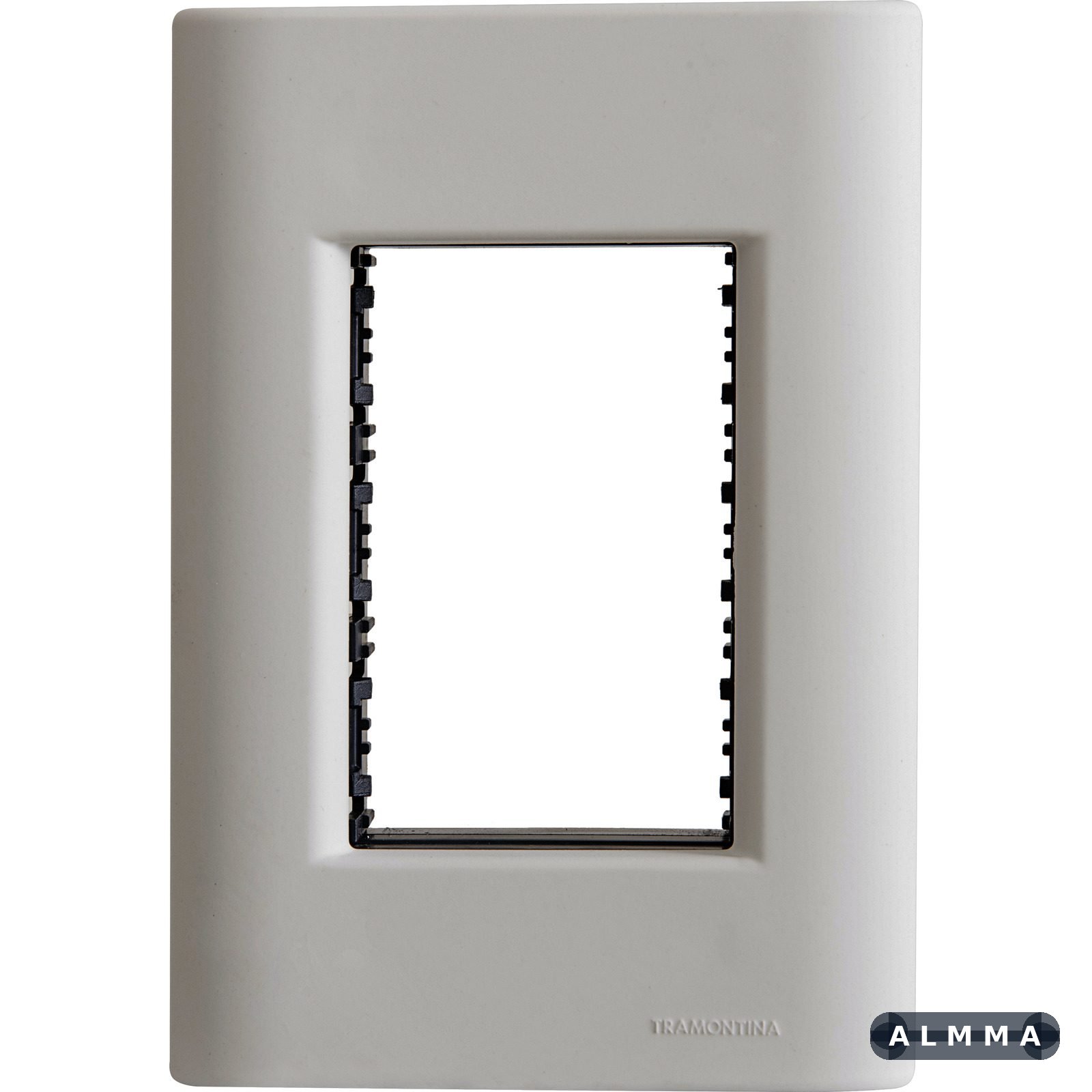 Placa 3 Postos 4x2 Tramontina Giz Fendi Soft Touch com Suporte 20 UNIDADES EMB.MINIMA