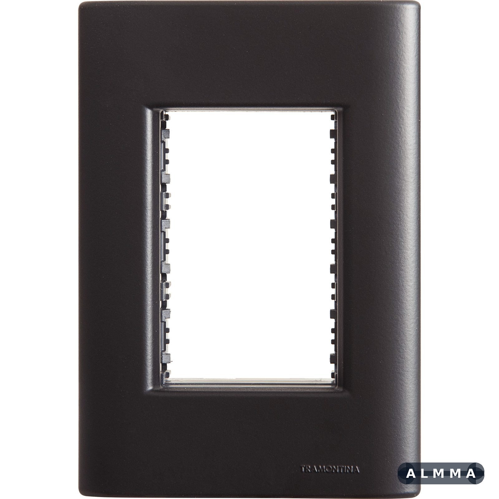 Placa 3 Postos 4x2 Tramontina Giz Preta Soft Touch com Suporte 20 UNIDADES EMB.MINIMA