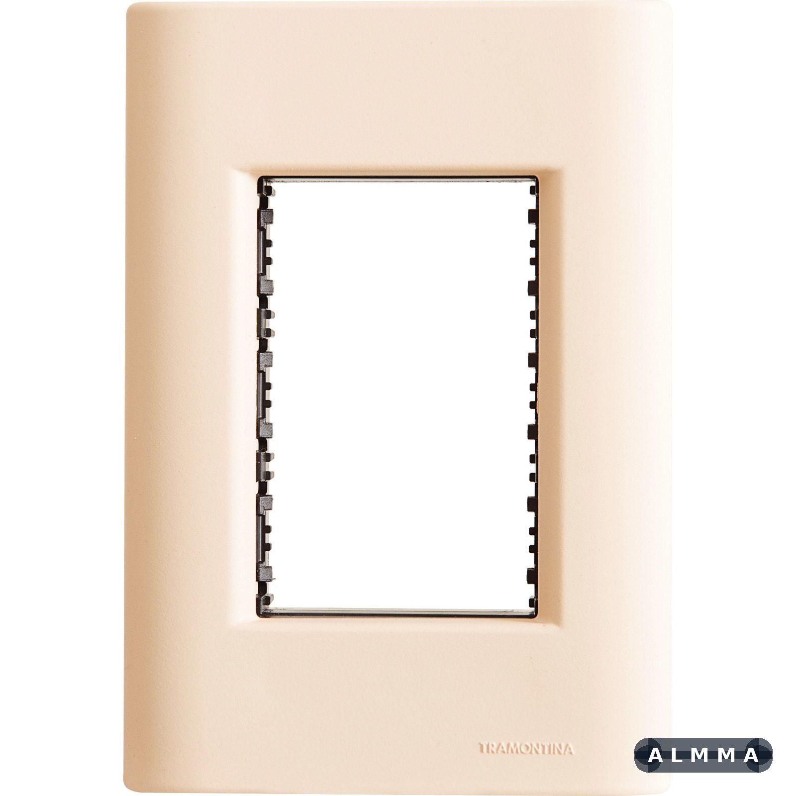 Placa 3 Postos 4x2 Tramontina Giz Nude Soft Touch com Suporte 20 UNIDADES EMB.MINIMA