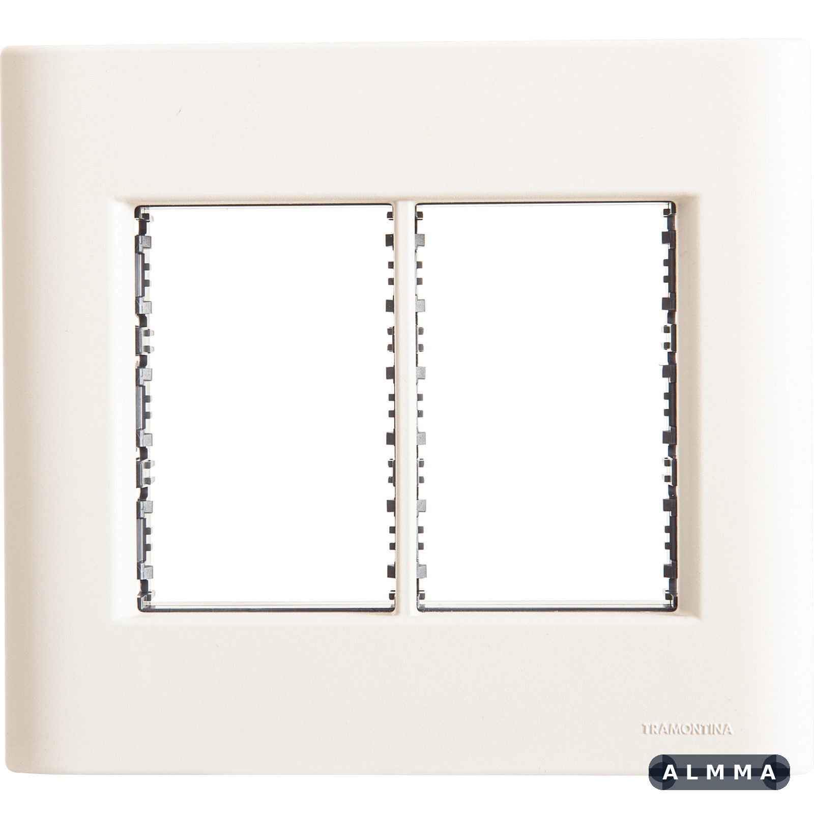 Placa 6 Postos 4x4 Tramontina Giz Branca Soft Touch com Suporte 20 UNIDADES EMB.MINIMA