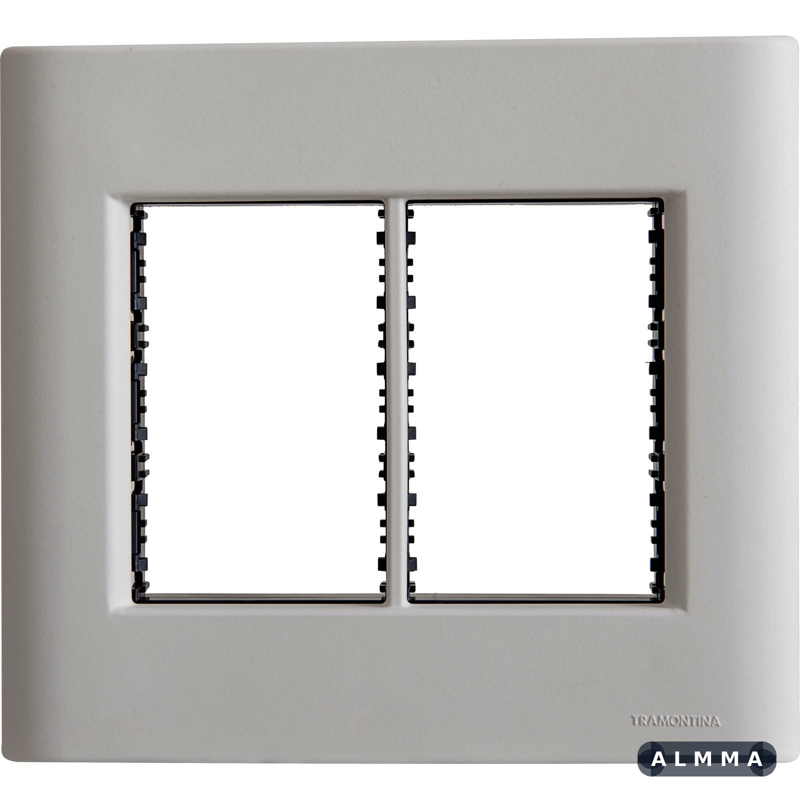 Placa 6 Postos 4x4 Tramontina Giz Fendi Soft Touch com Suporte 20 UNIDADES EMB.MINIMA