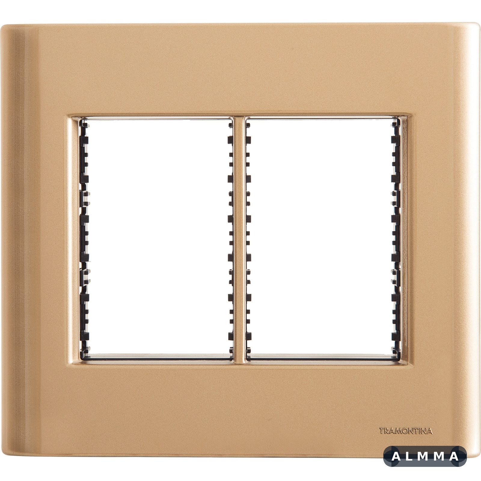 Placa 6 Postos 4x4 Tramontina Giz Ouro Metalizado com Suporte 20 UNIDADES EMB.MINIMA