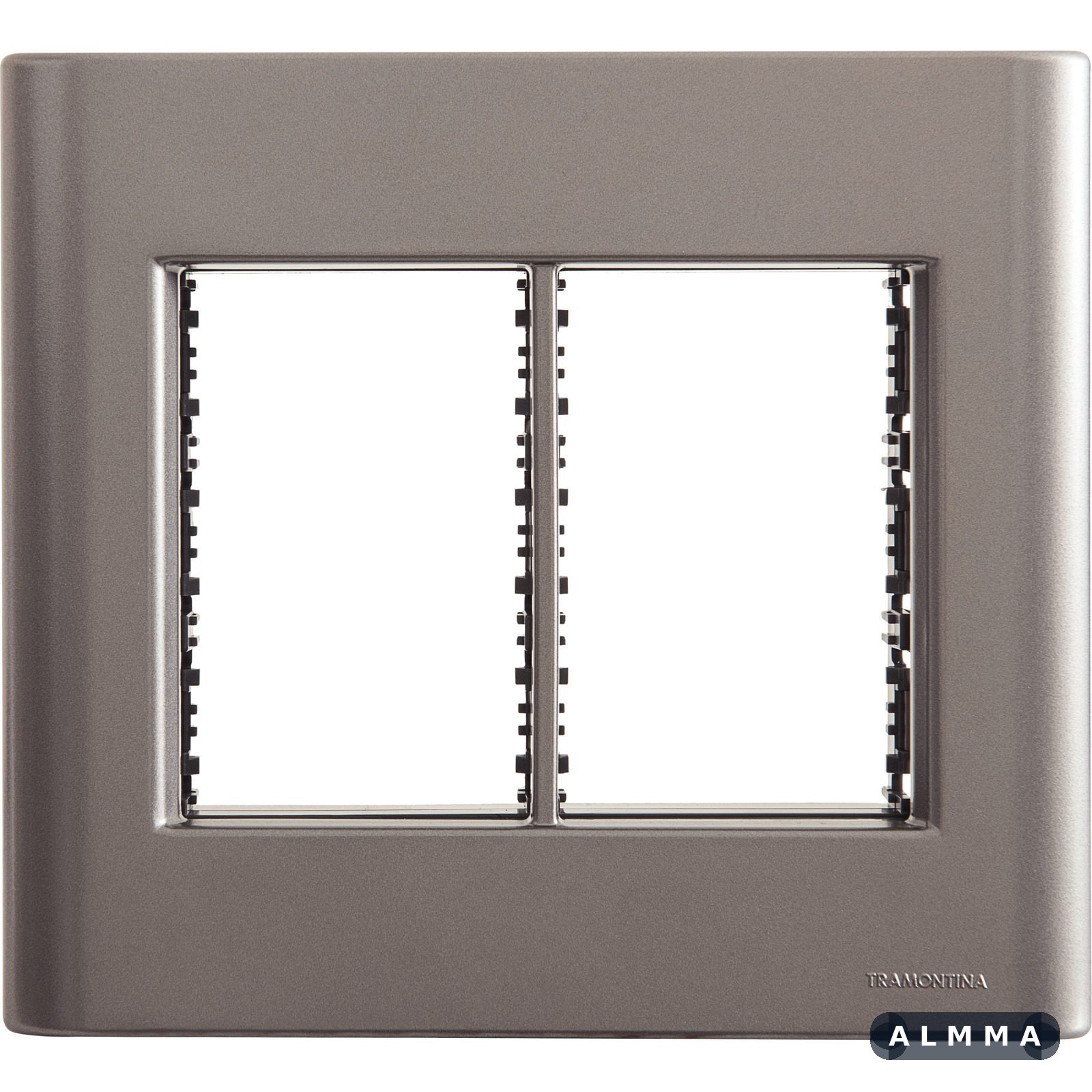 Placa 6 Postos 4x4 Tramontina Giz Onix Metalizado com Suporte 20 UNIDADES EMB.MINIMA