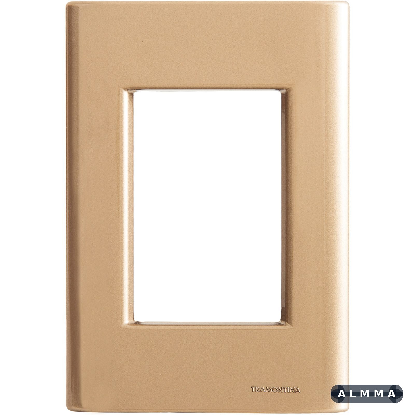 Placa 3 Postos 4x2 Tramontina Giz Ouro Metalizado sem Suporte 20 UNIDADES EMB.MINIMA