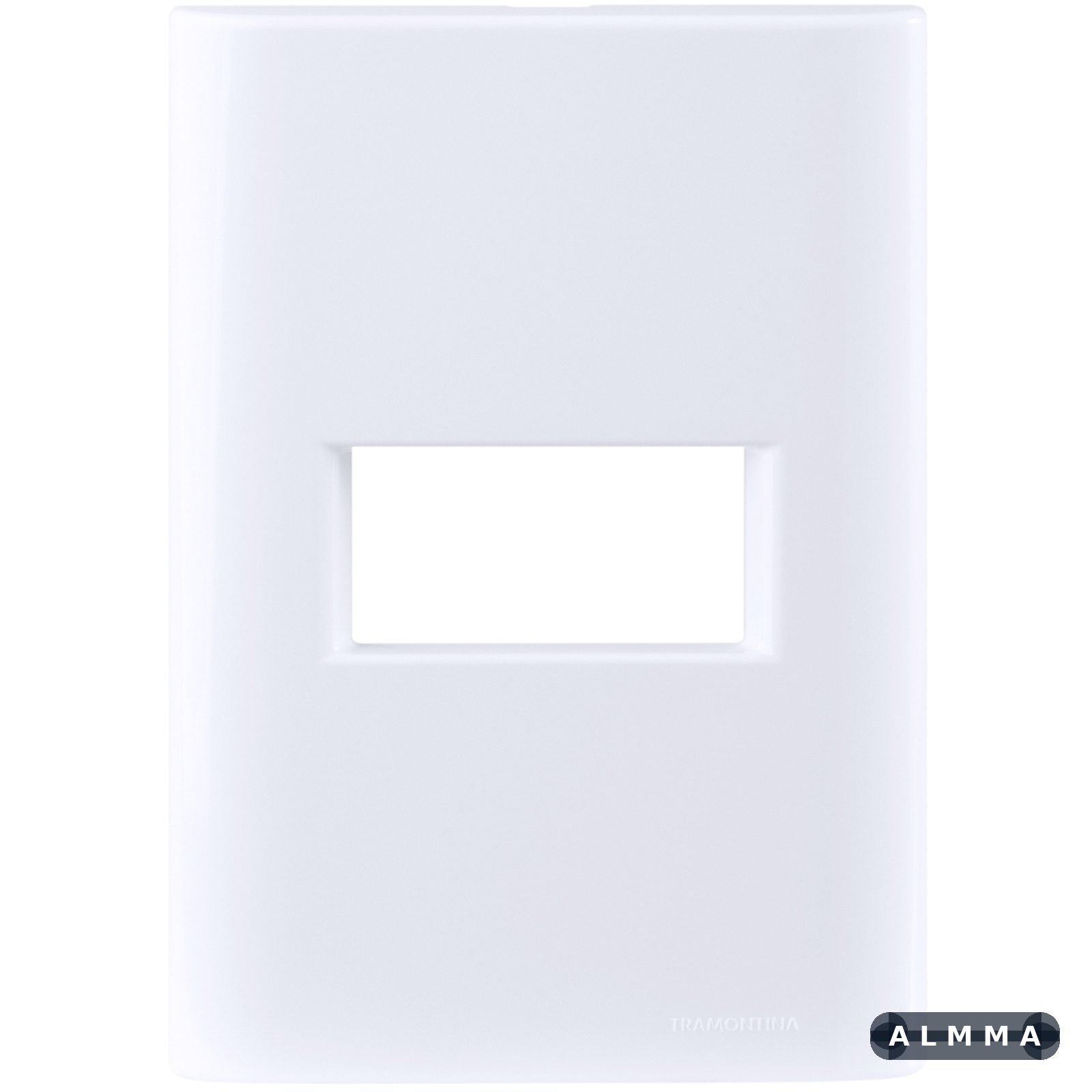 Placa 4X2 1 Posto Horizontal Tramontina Giz com Suporte Branco 20 UNIDADES EMB.MINIMA