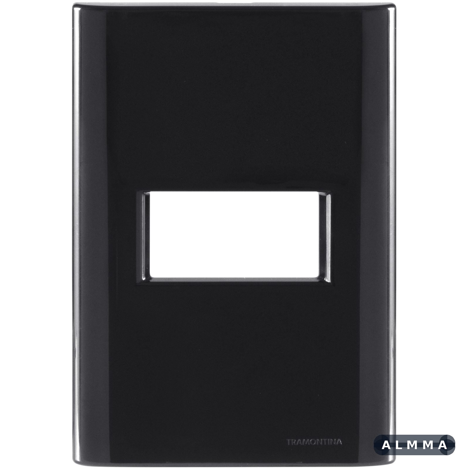 Placa 1 Posto Horizontal Tramontina Giz com Suporte Grafite 20 UNIDADES EMB.MINIMA