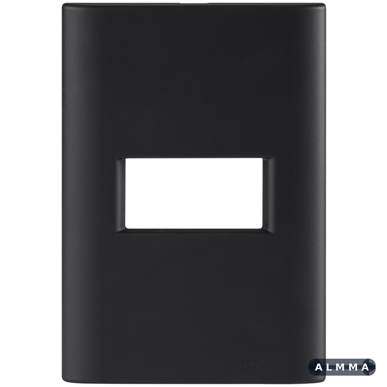 Placa 1 Posto Horizontal Tramontina Giz com Suporte Preto Soft Touch 20 UNIDADES EMB.MINIMA