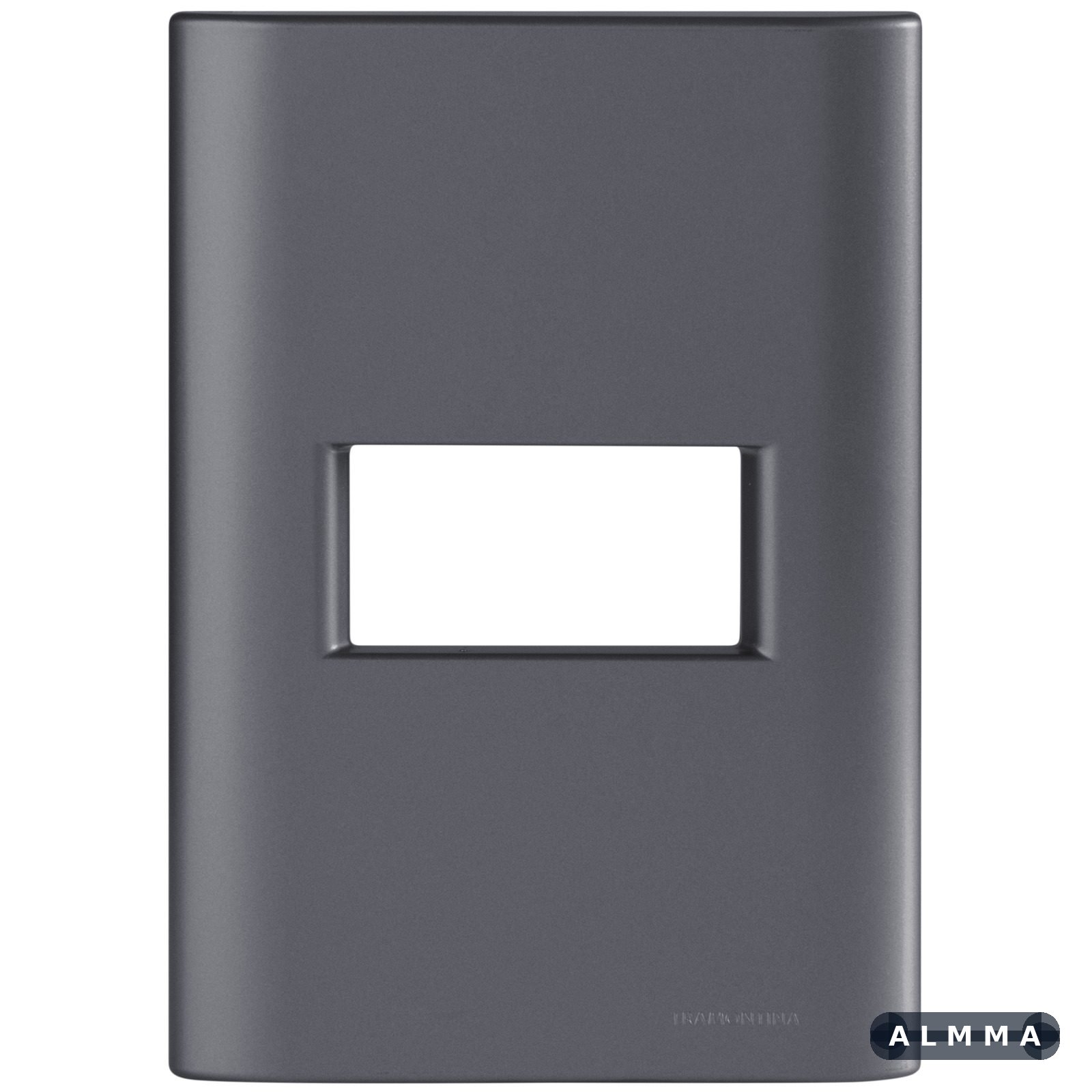 Placa 1 Posto Horizontal Tramontina Giz com Suporte Onix Metalizado 20 UNIDADES EMB.MINIMA