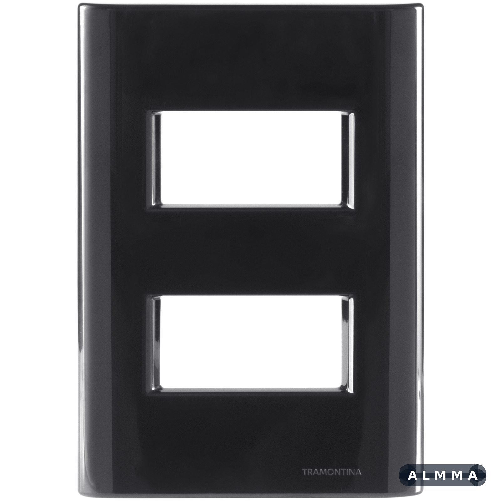 Placa 2 Postos Afastados Tramontina Giz com Suporte Grafite 20 UNIDADES EMB.MINIMA