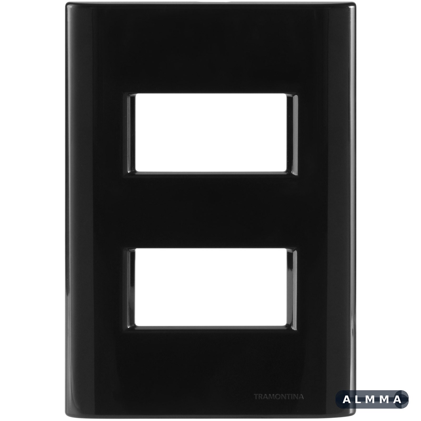 Placa 2 Postos Afastados Tramontina Giz com Suporte Preto 20 UNIDADES EMB.MINIMA