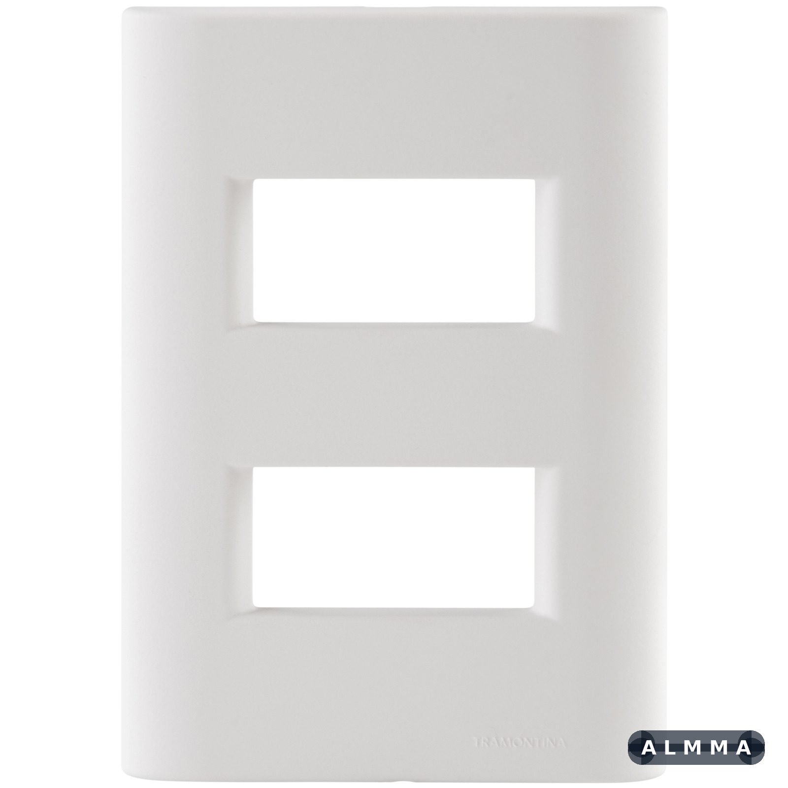 Placa 2 Postos Afastados Tramontina Giz com Suporte Branco Soft Touch 20 UNIDADES EMB.MINIMA