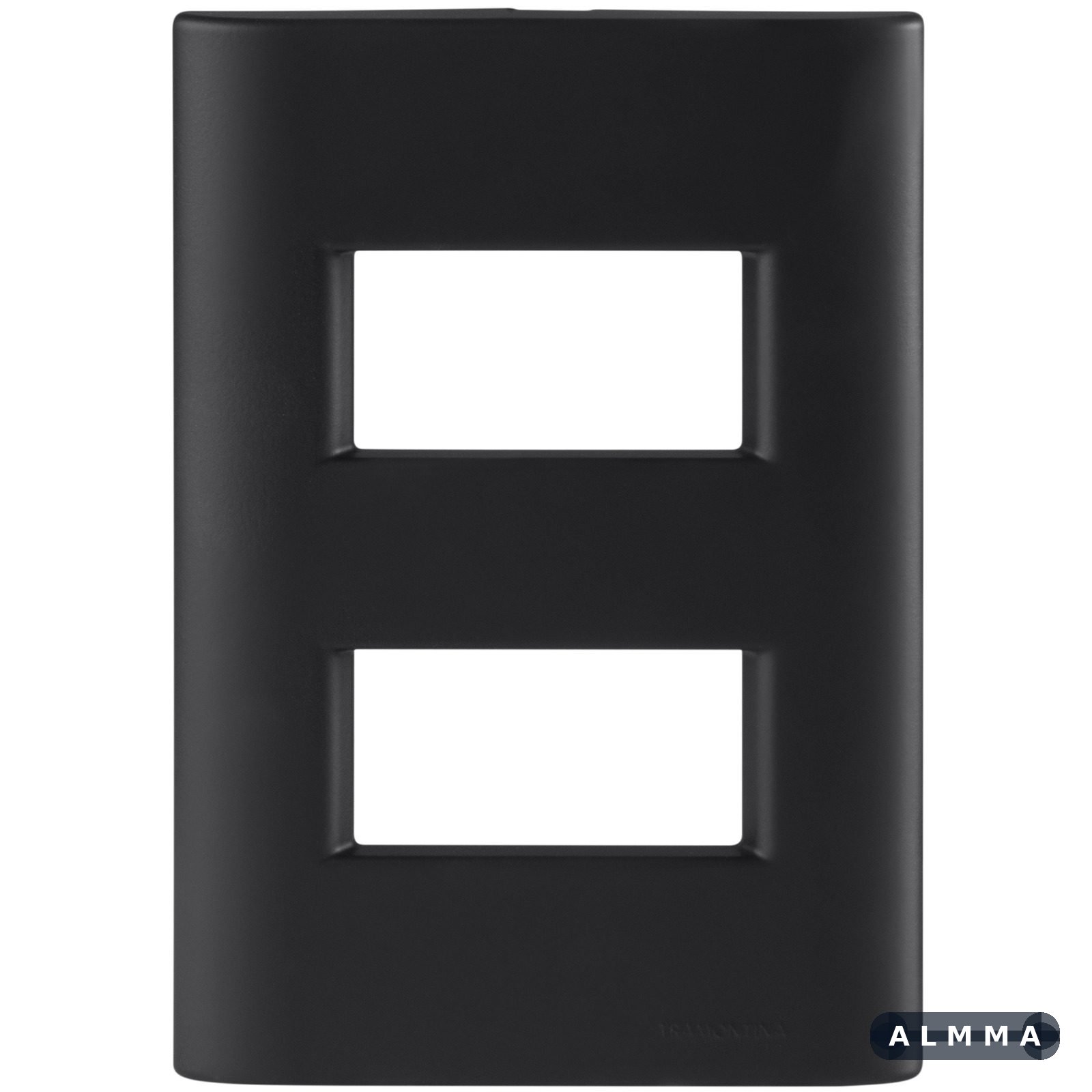 Placa 2 Postos Afastados Tramontina Giz com Suporte Preto Soft Touch 20 UNIDADES EMB.MINIMA