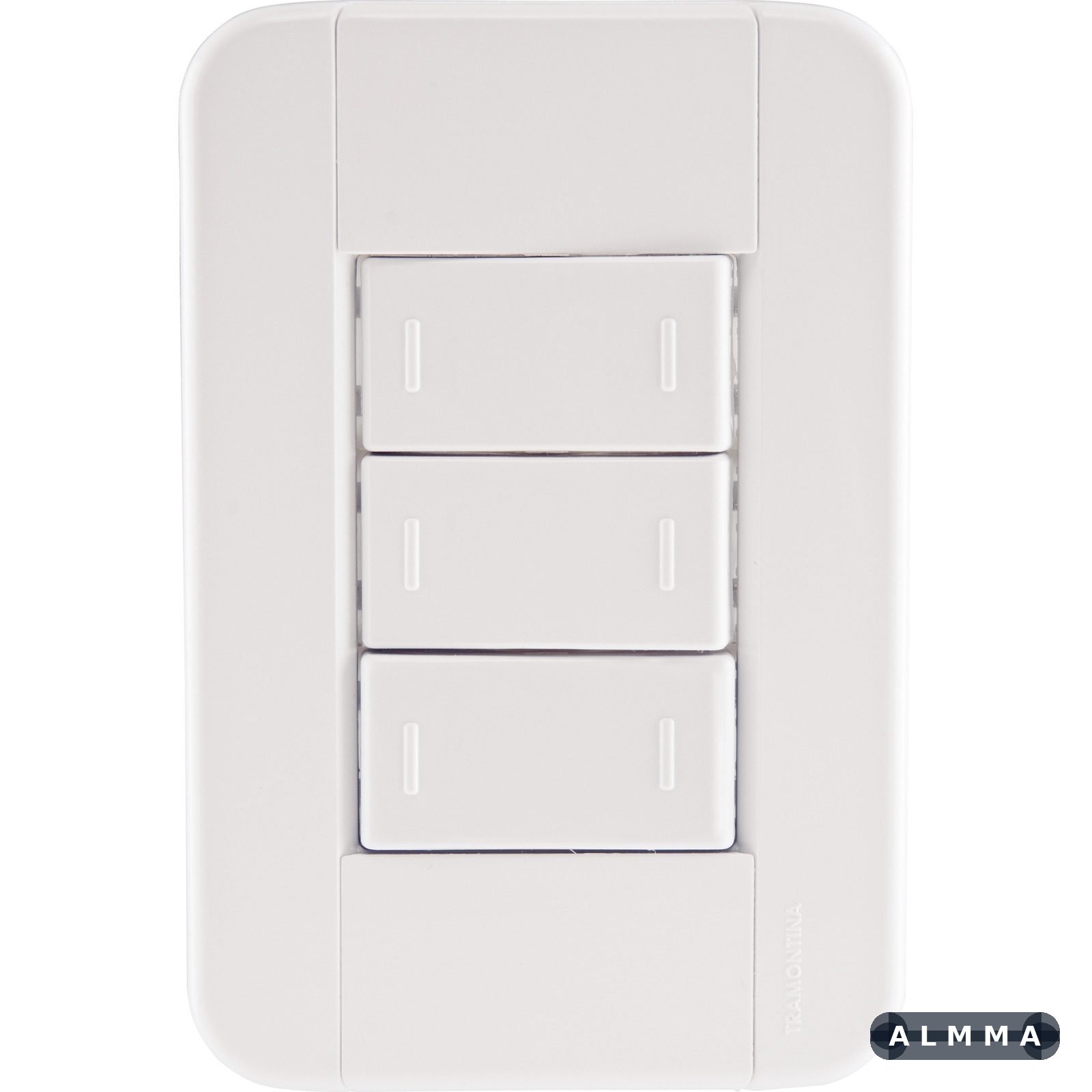 Conjunto 4x2 com 3 Interruptores Paralelos 10 A 250 V Tramontina Tablet Branco 10 UNIDADES EMB.MINIMA