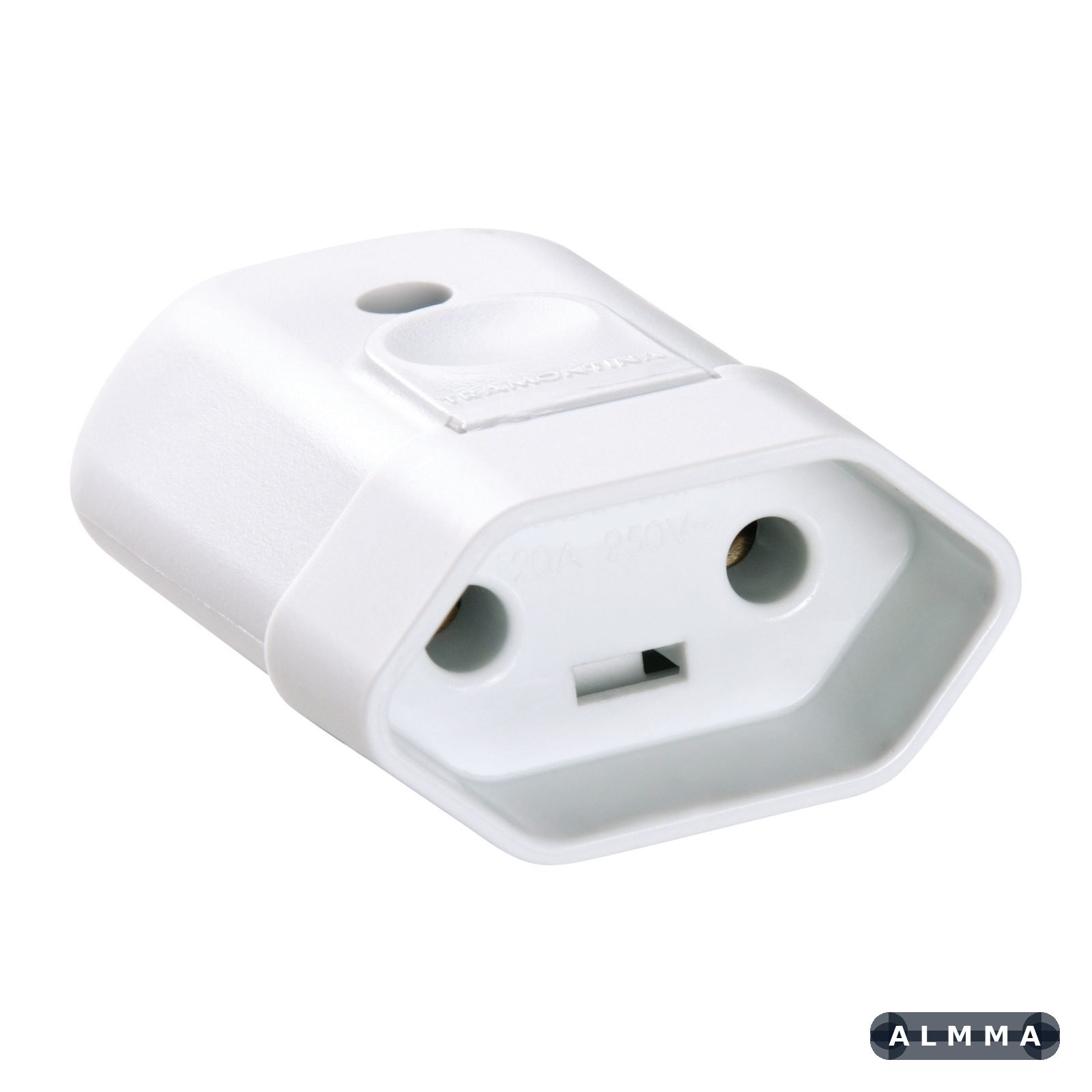 Plugue Fêmea 2P 20 A 250 V Tramontina Branco 50 UNIDADES EMB.MINIMA