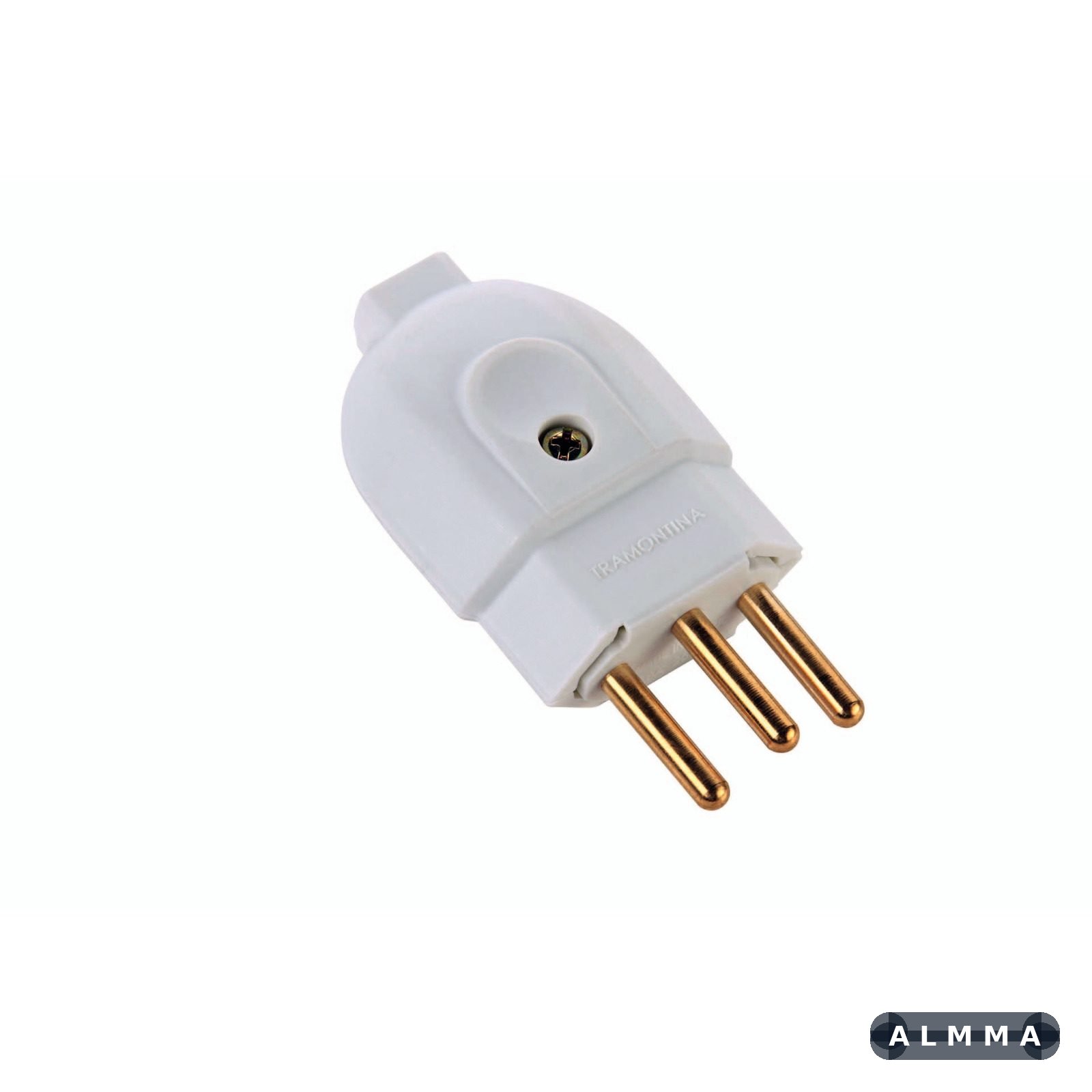 Plugue Macho 2P+T 250 V 20 A Tramontina Branco 50 UNIDADES EMB.MINIMA