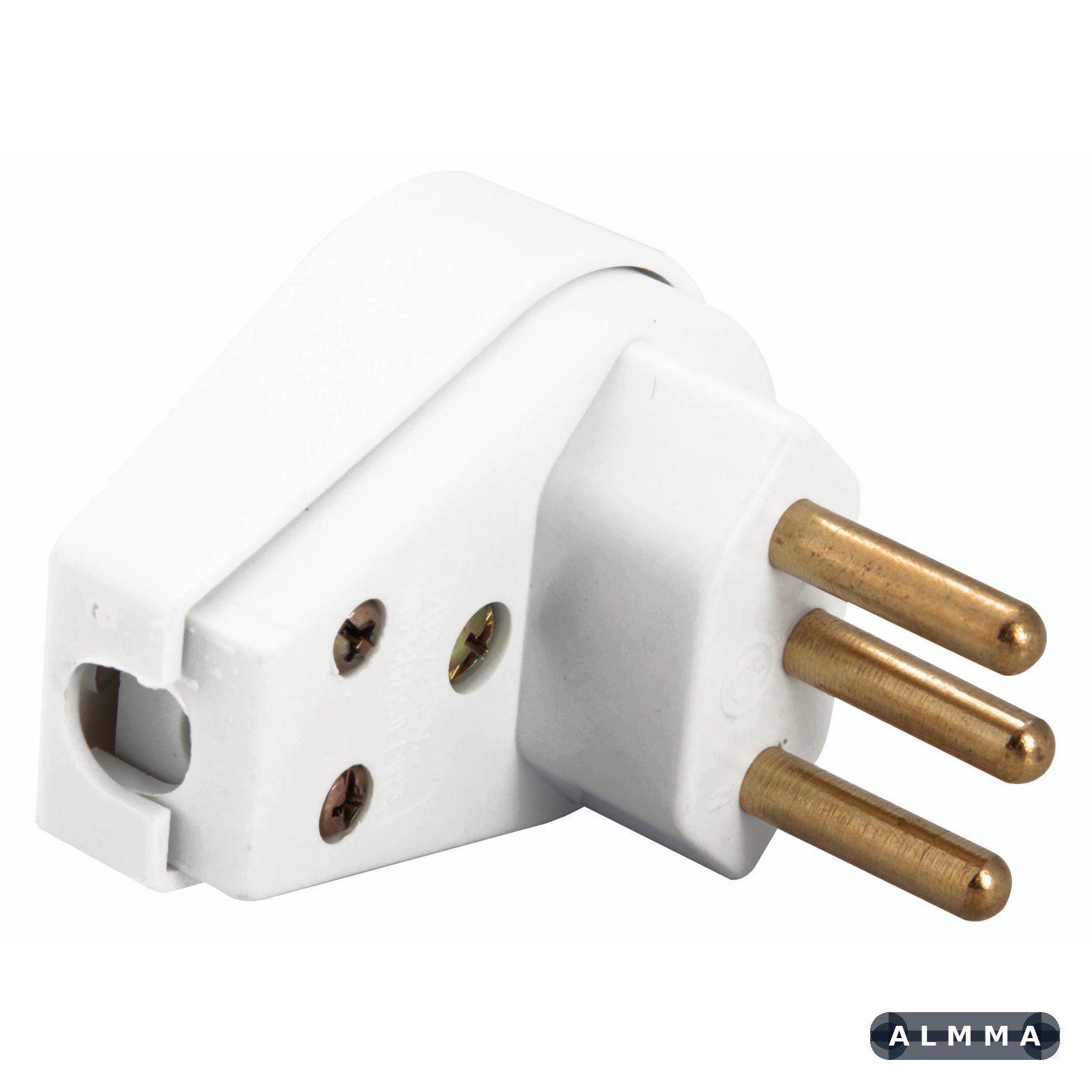Plugue Angular 2P+T 250 V 10 A Tramontina Branco 30 UNIDADES EMB.MINIMA