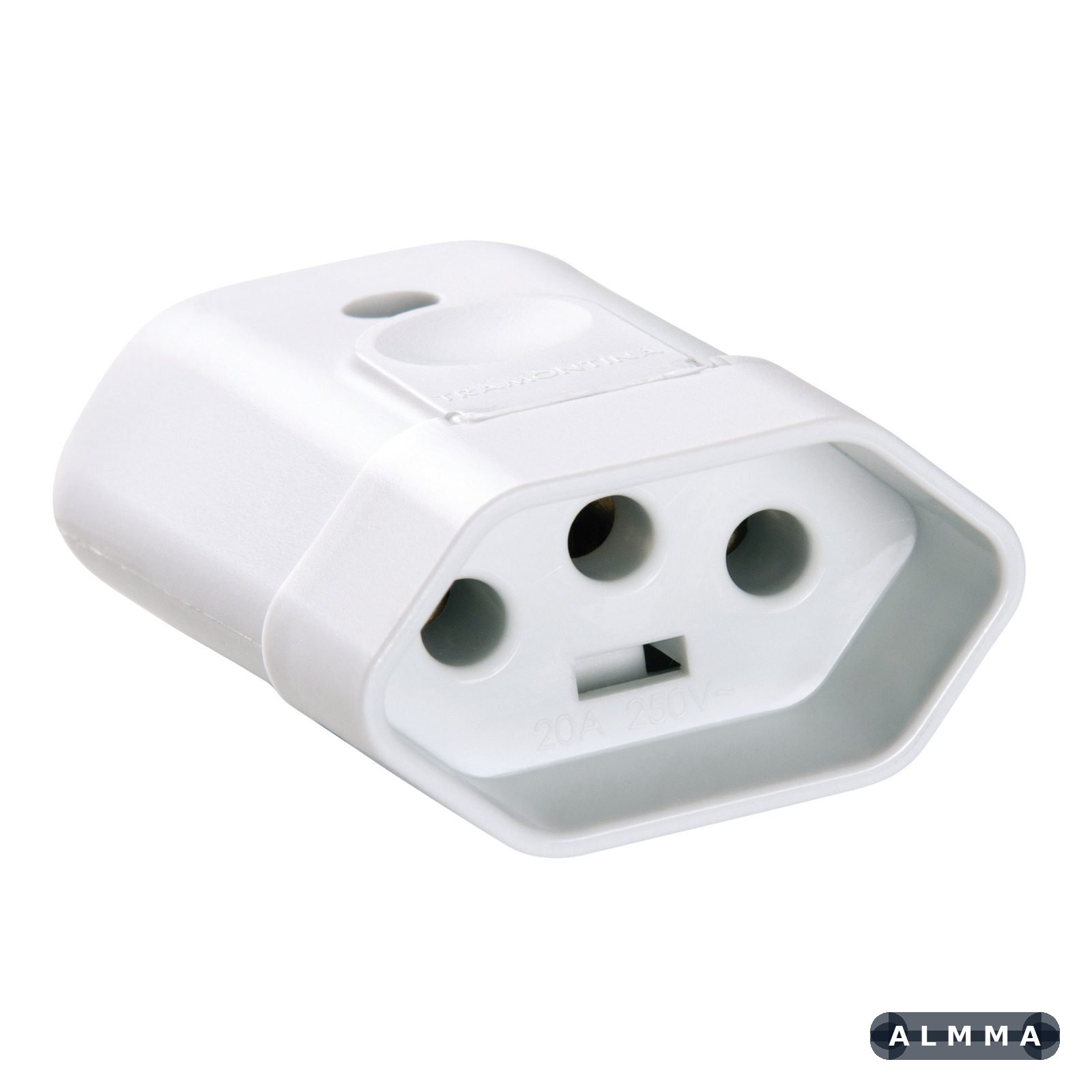 Plugue Fêmea 2P+T 250 V 10 A Tramontina Branco 50 UNIDADES EMB.MINIMA